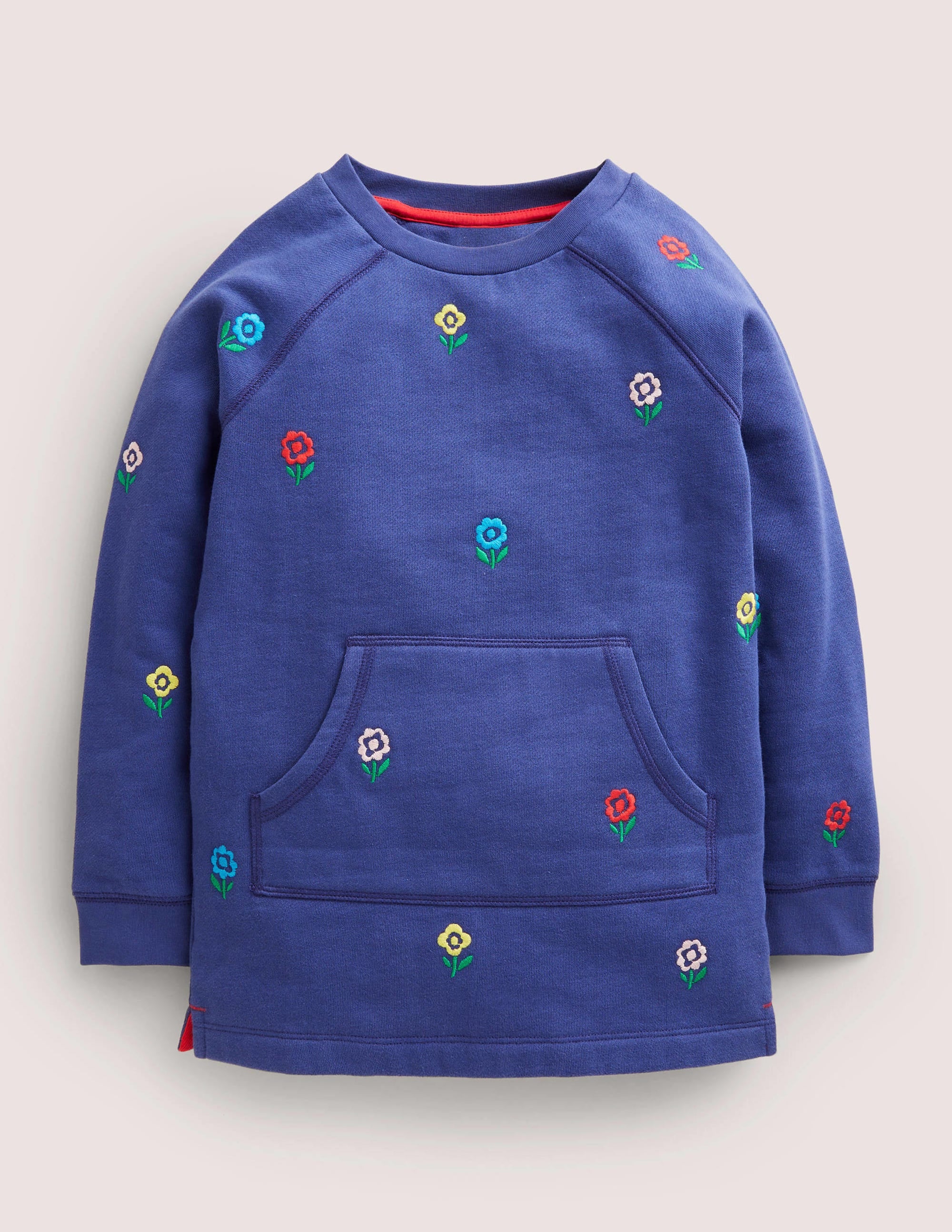 Tunique sweat-Fleurs bleu tribord - Image 1