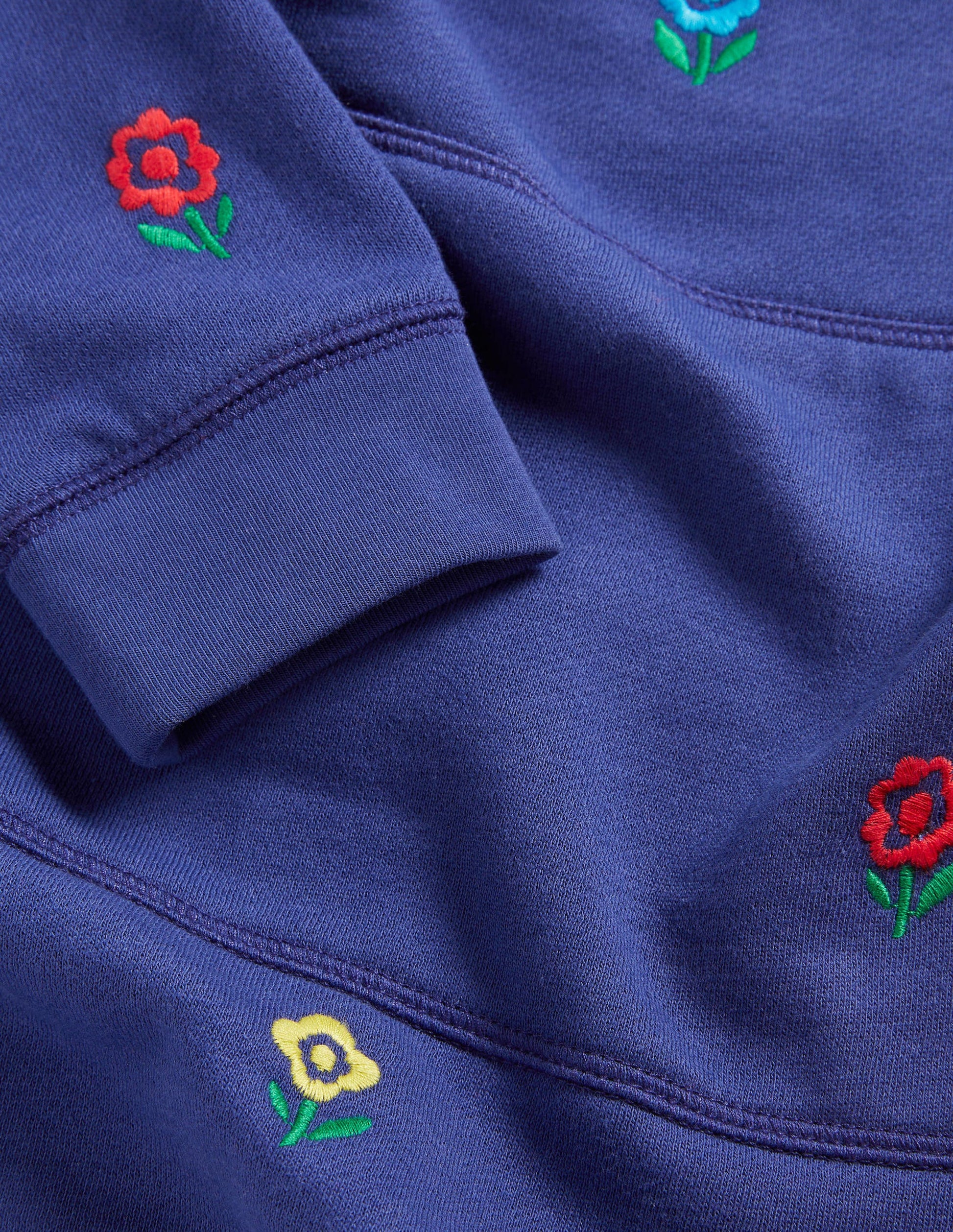 Tunique sweat-Fleurs bleu tribord-3