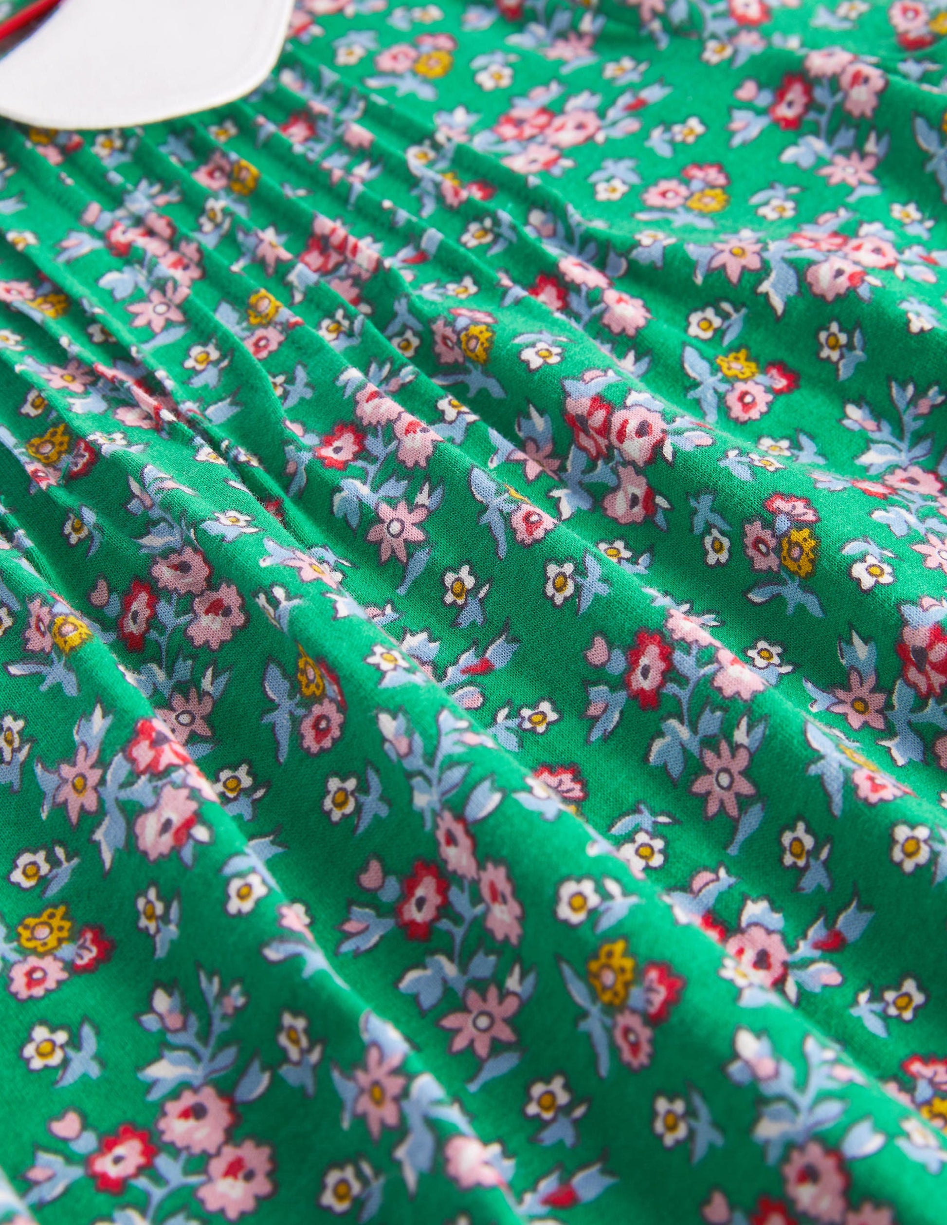 Jerseyoberteil mit Kragen-Waldgrün, Blumenstrauß-3