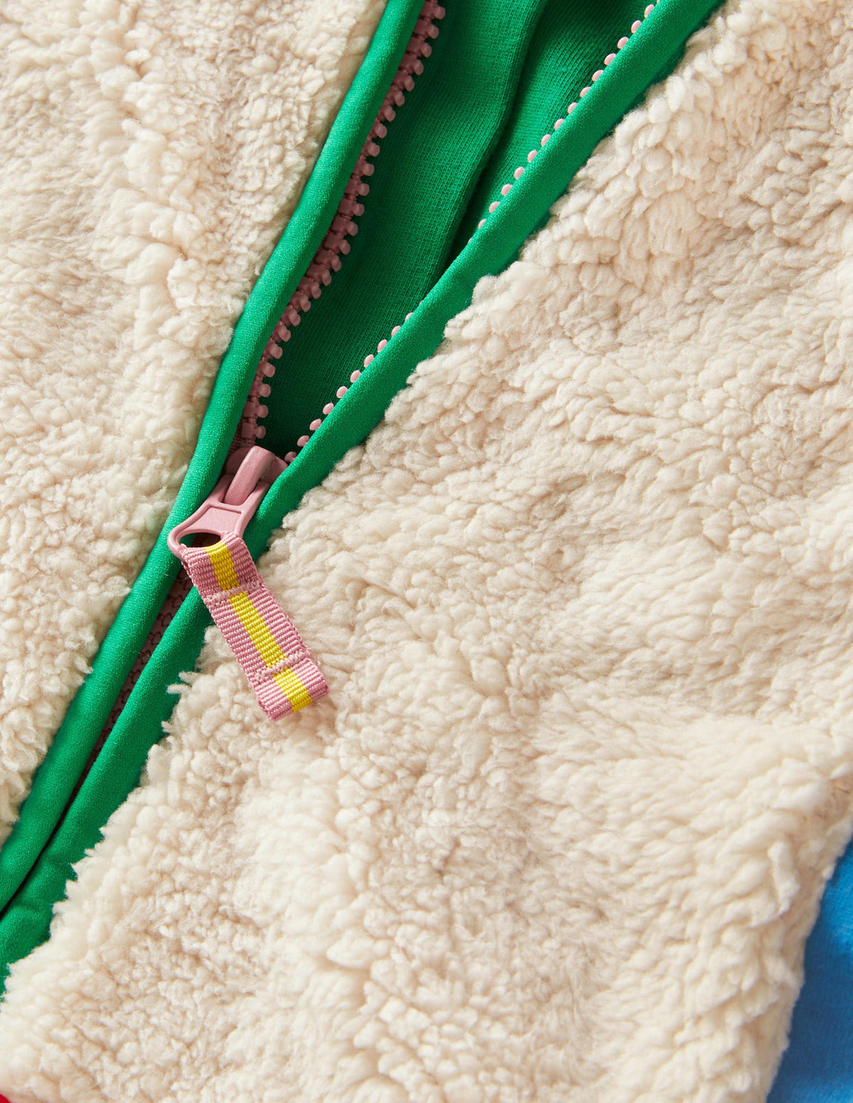 Borg-Jacke-Naturweiß, Leopardenmuster/Blockfarben - Image 3