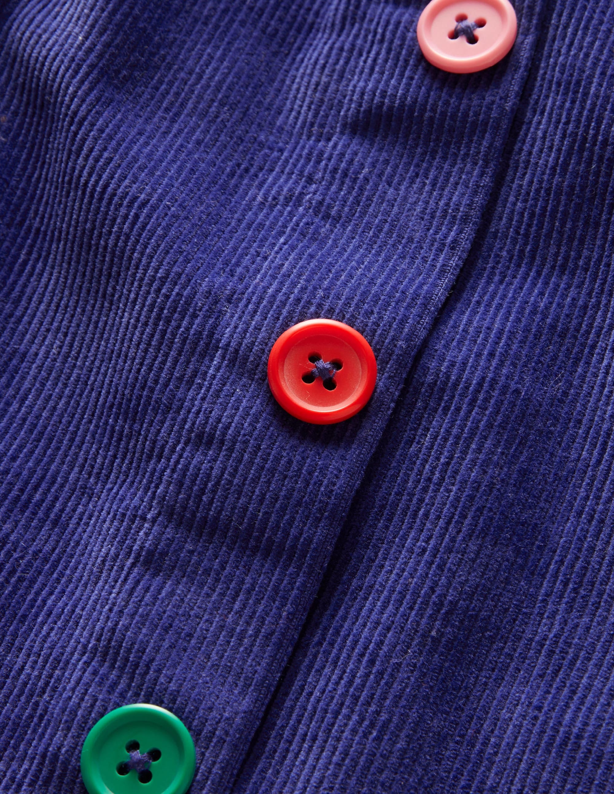 Cord Button Through Skirt-Starboard Blue - Image 3
