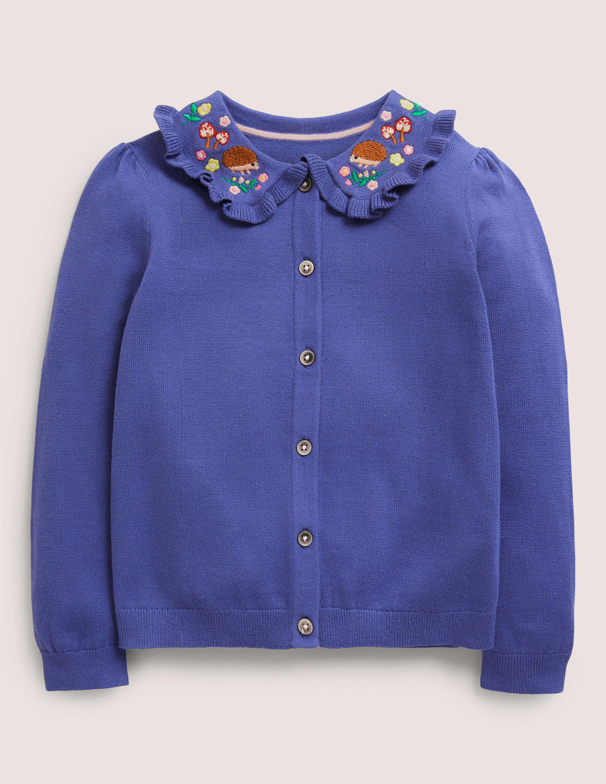 Cardigan mit Kragen-Segelblau - Image 1