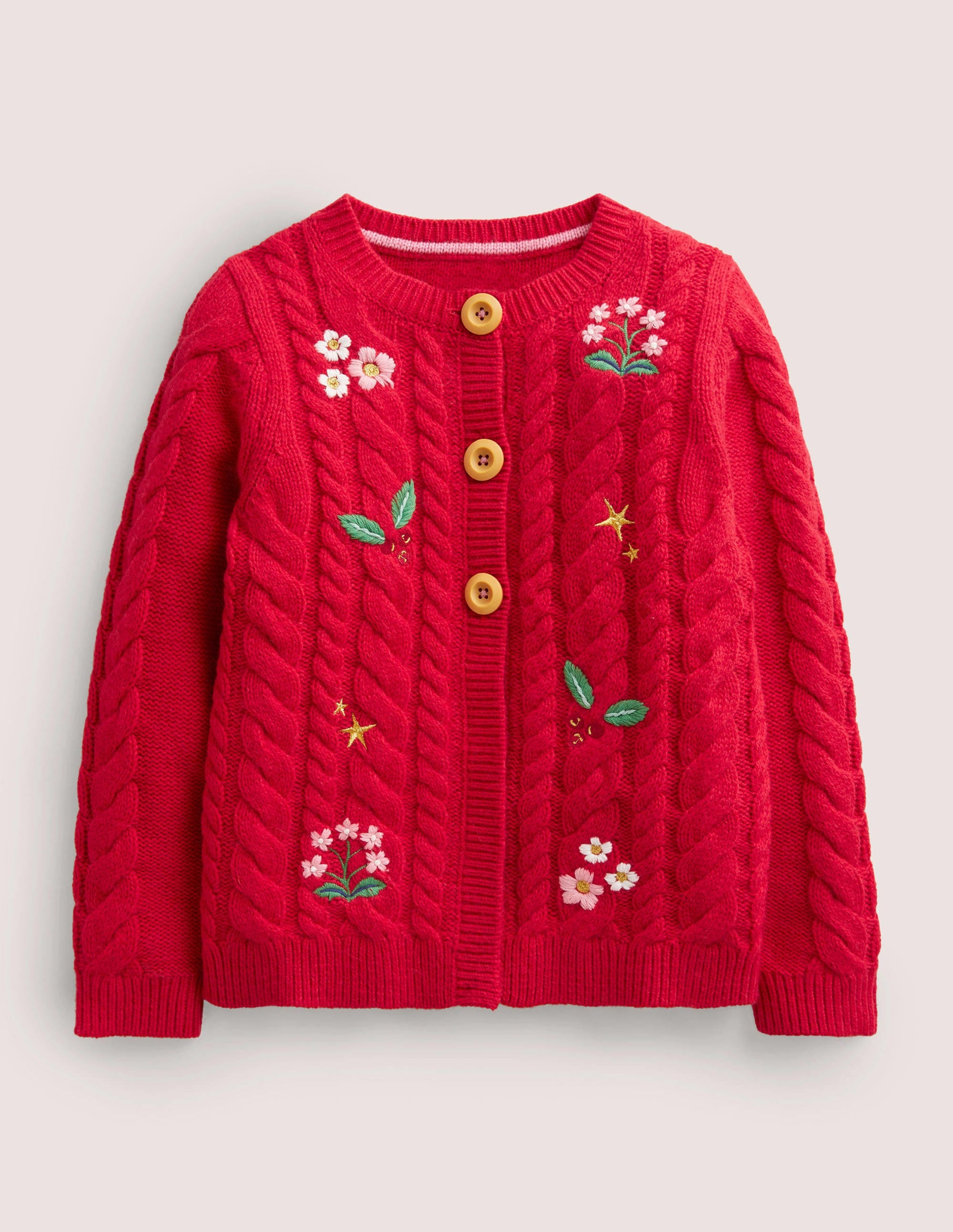 Gilet torsadé-Broderie rouge rockabilly - Image 1