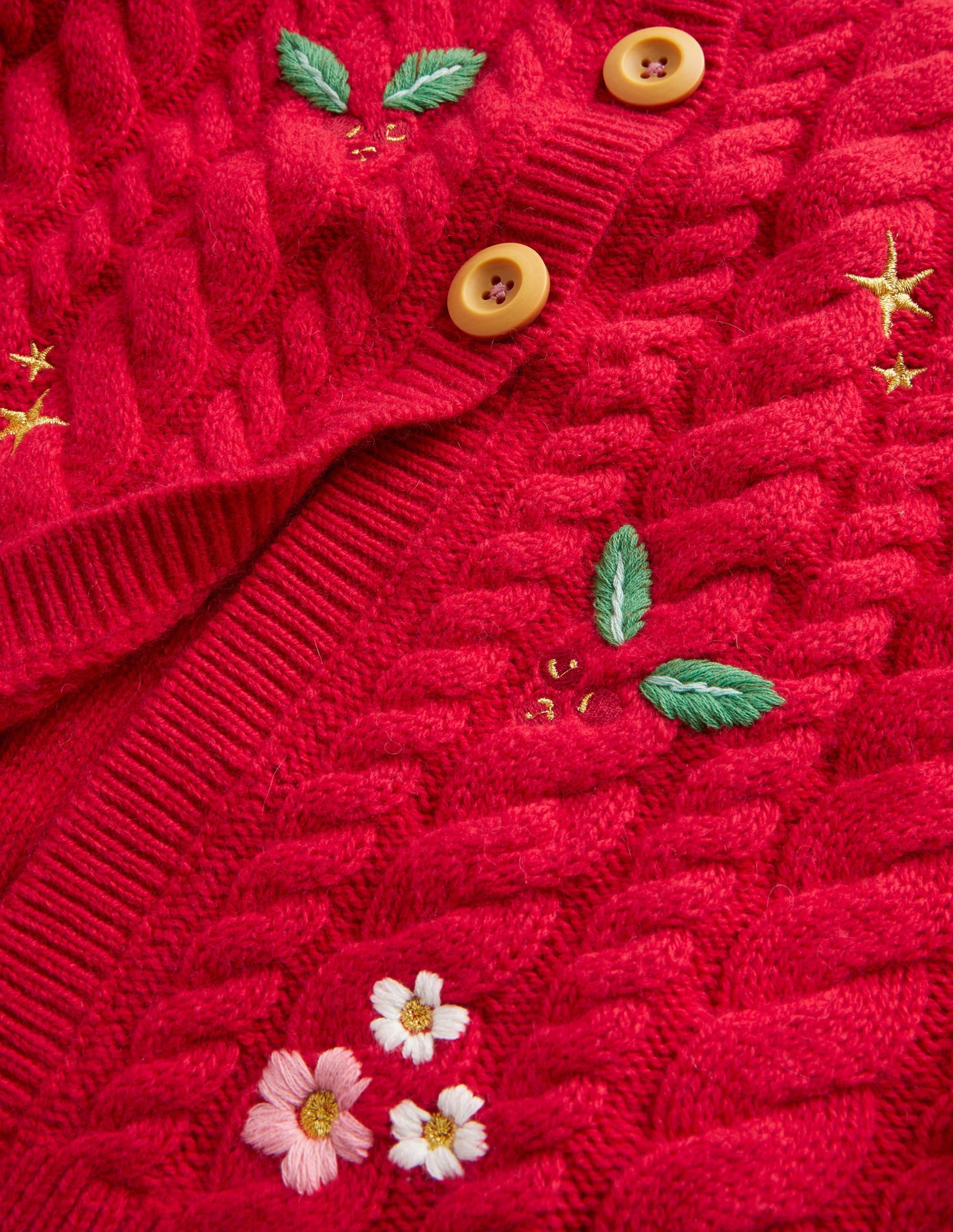 Gilet torsadé-Broderie rouge rockabilly - Image 3