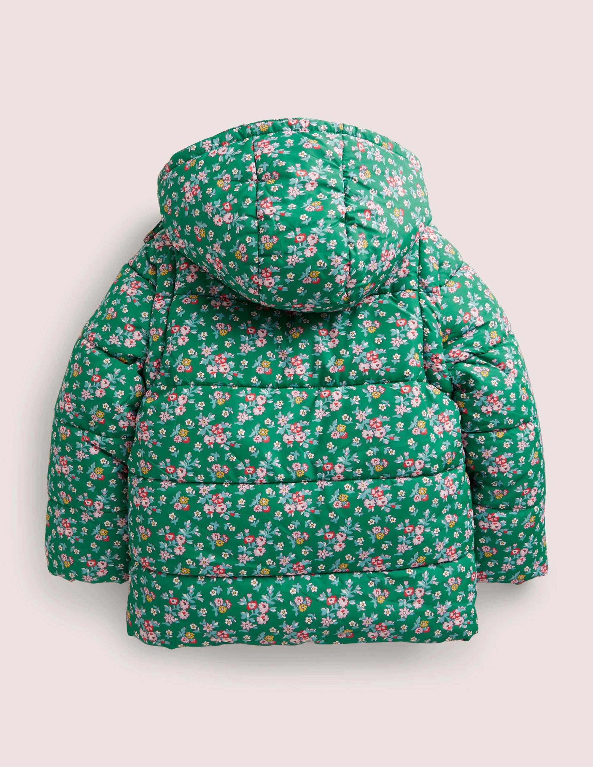Kuschelige 2-in-1-Jacke mit Wattierung-Waldgrün, Blumenmuster - Image 2