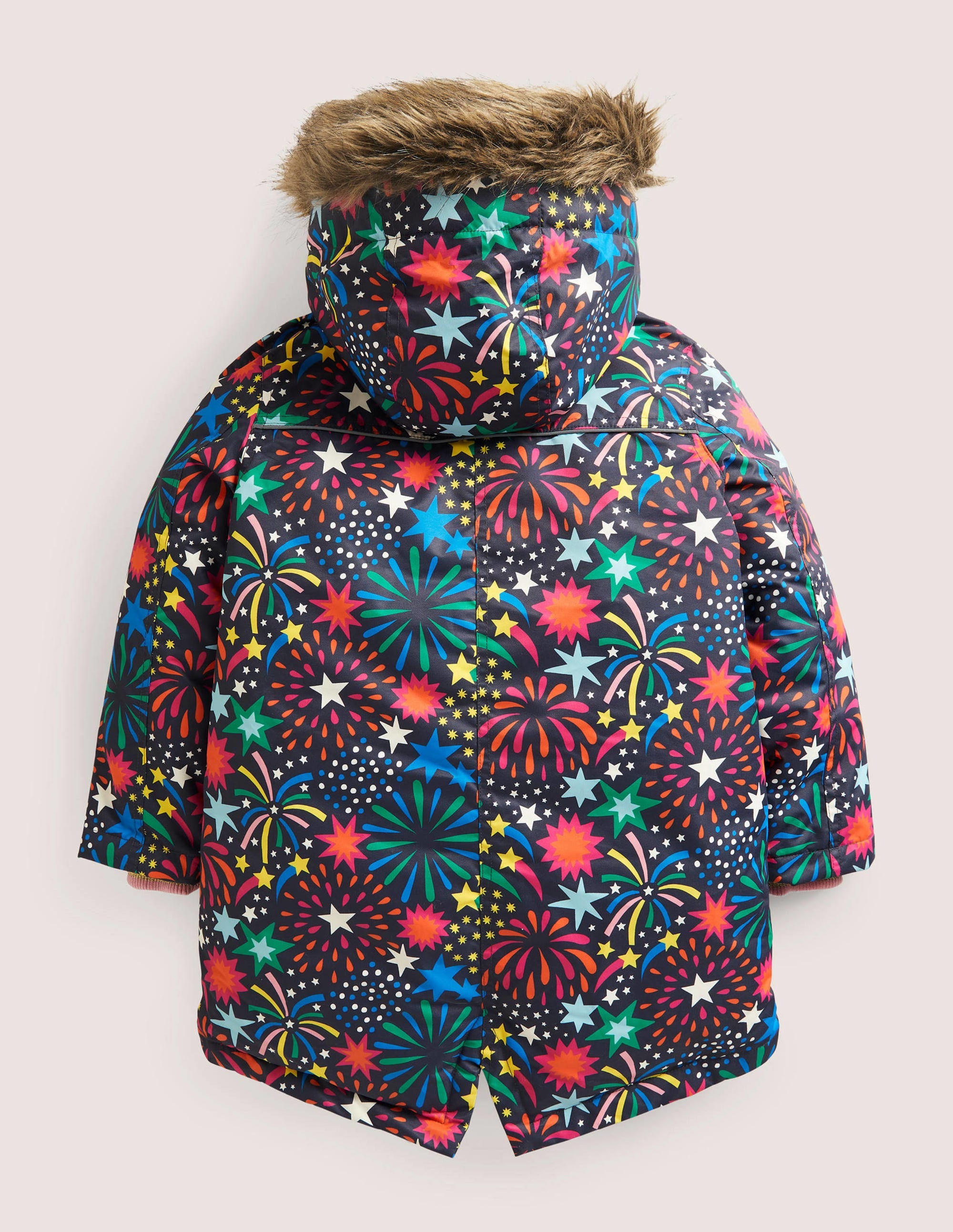 Cosy Waterproof Parka-Soot Grey Fireworks - Image 2