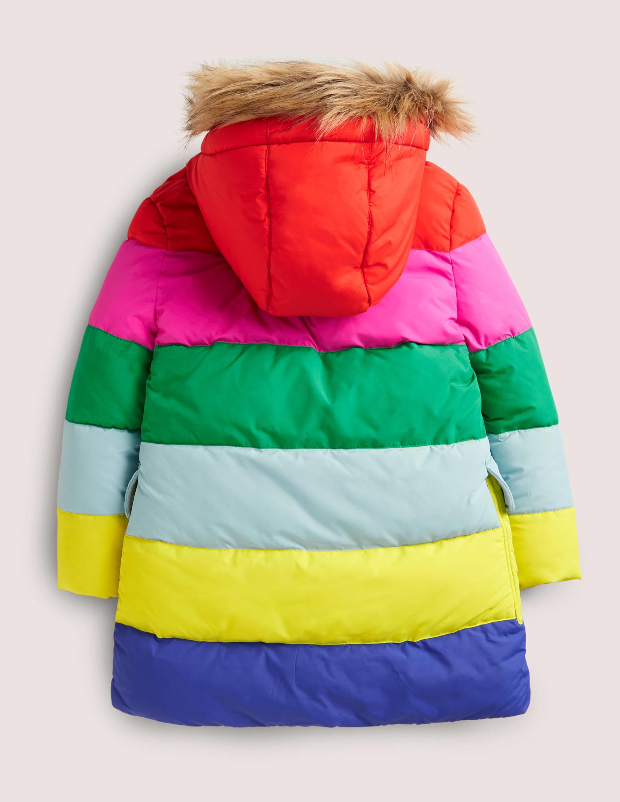 Rainbow Fleece-Lined Hooded Puffer Jacket-Arc-en-ciel multi - Image 2