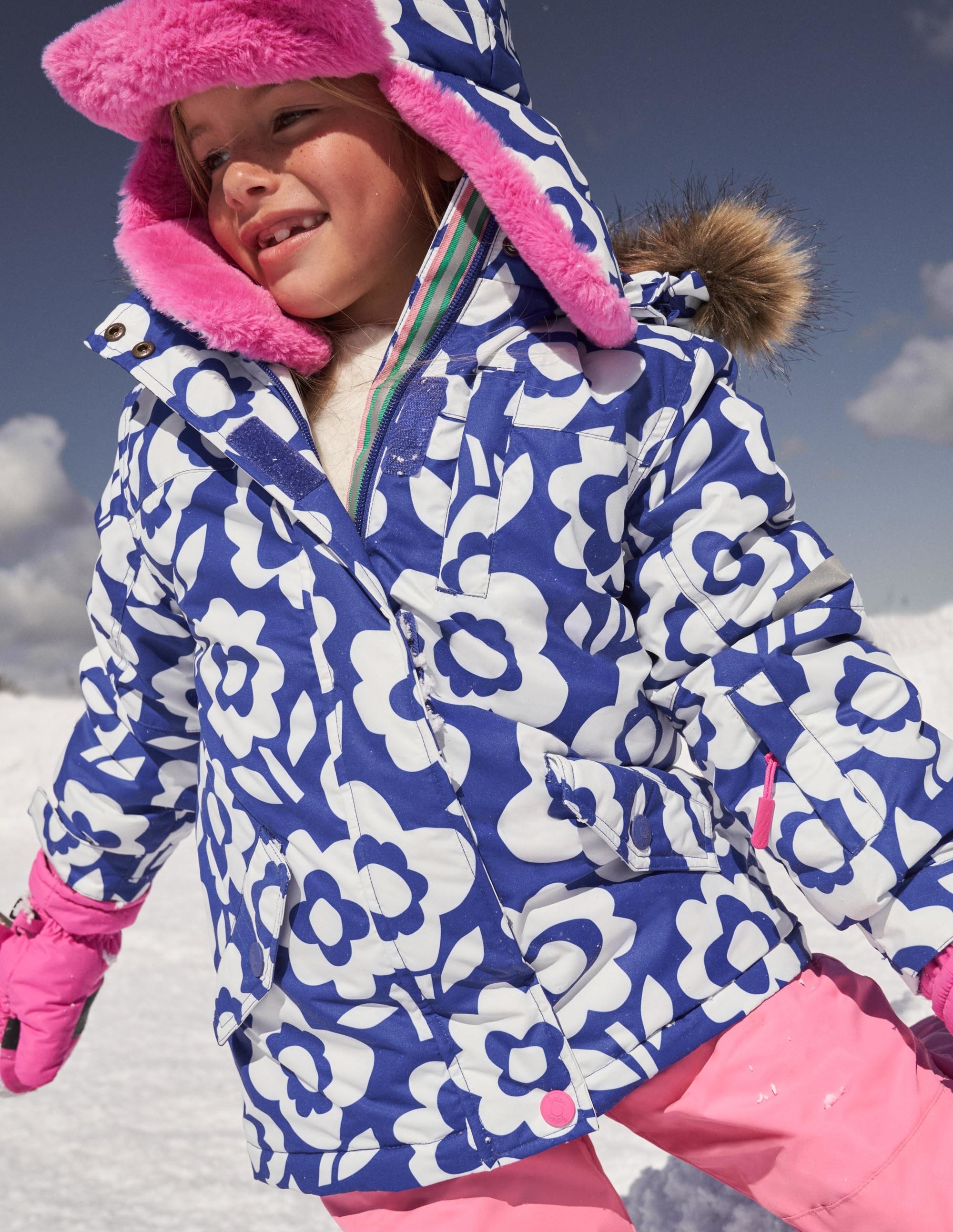 Wasserabweisende Allwetter-Jacke-Ivory/Bluing Blue Floral - Image 9