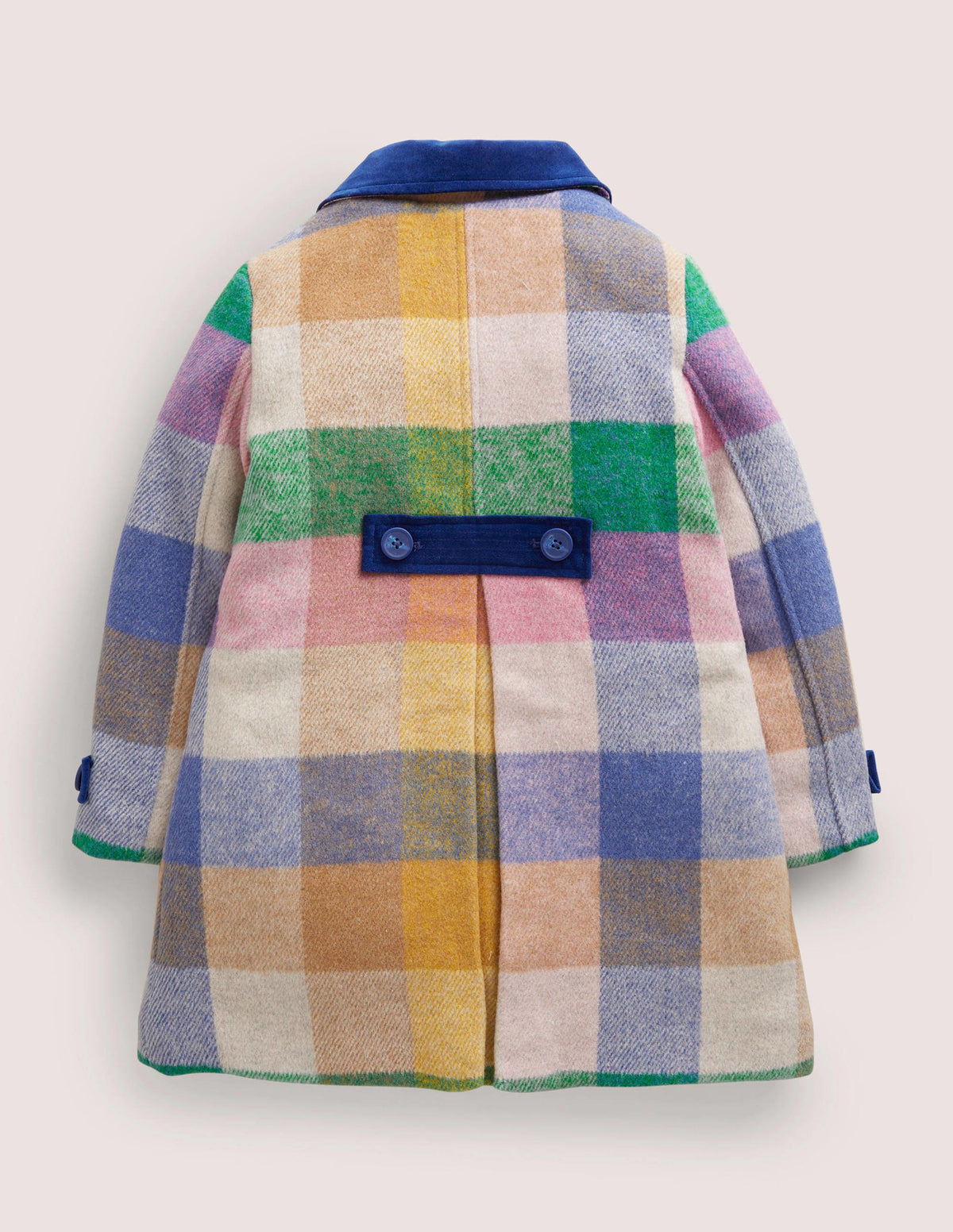 Karierter Wollmantel-Bunt, Regenbogenfarbene Vichykaros - Image 2