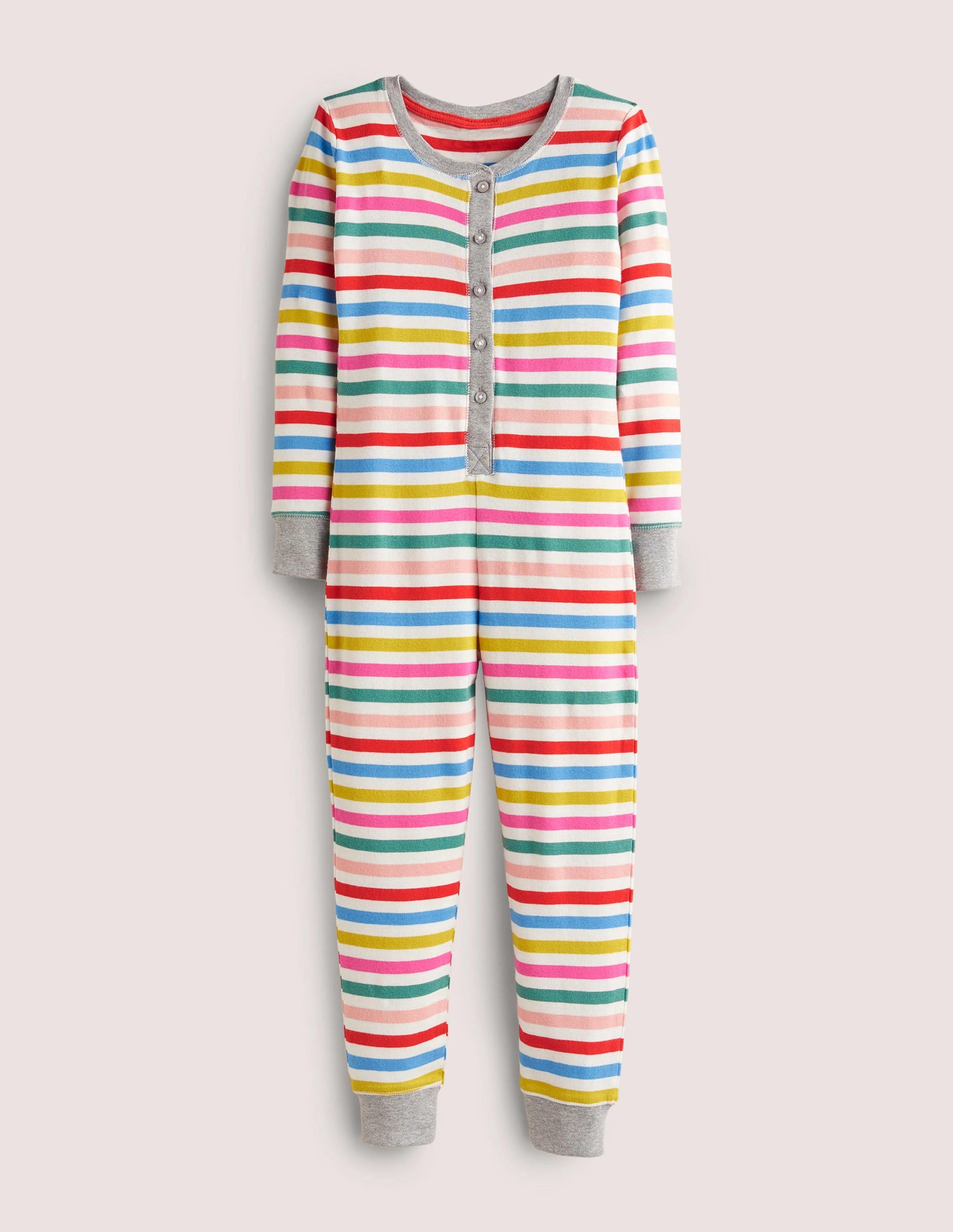 Eng anliegender Einteiler-Bunt/Regenbogen, Gestreift - Image 1