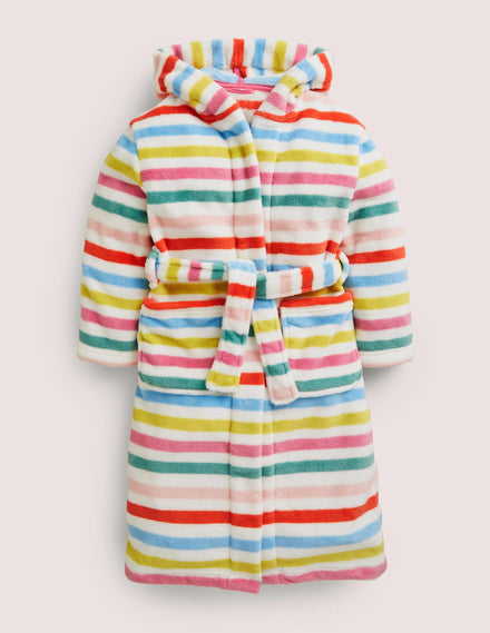 Dressing Gown-Multi Rainbow Stripe
