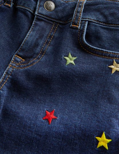 Jeans mit weitem Bein-Mittleres Vintageblau, Sternschnuppe-3