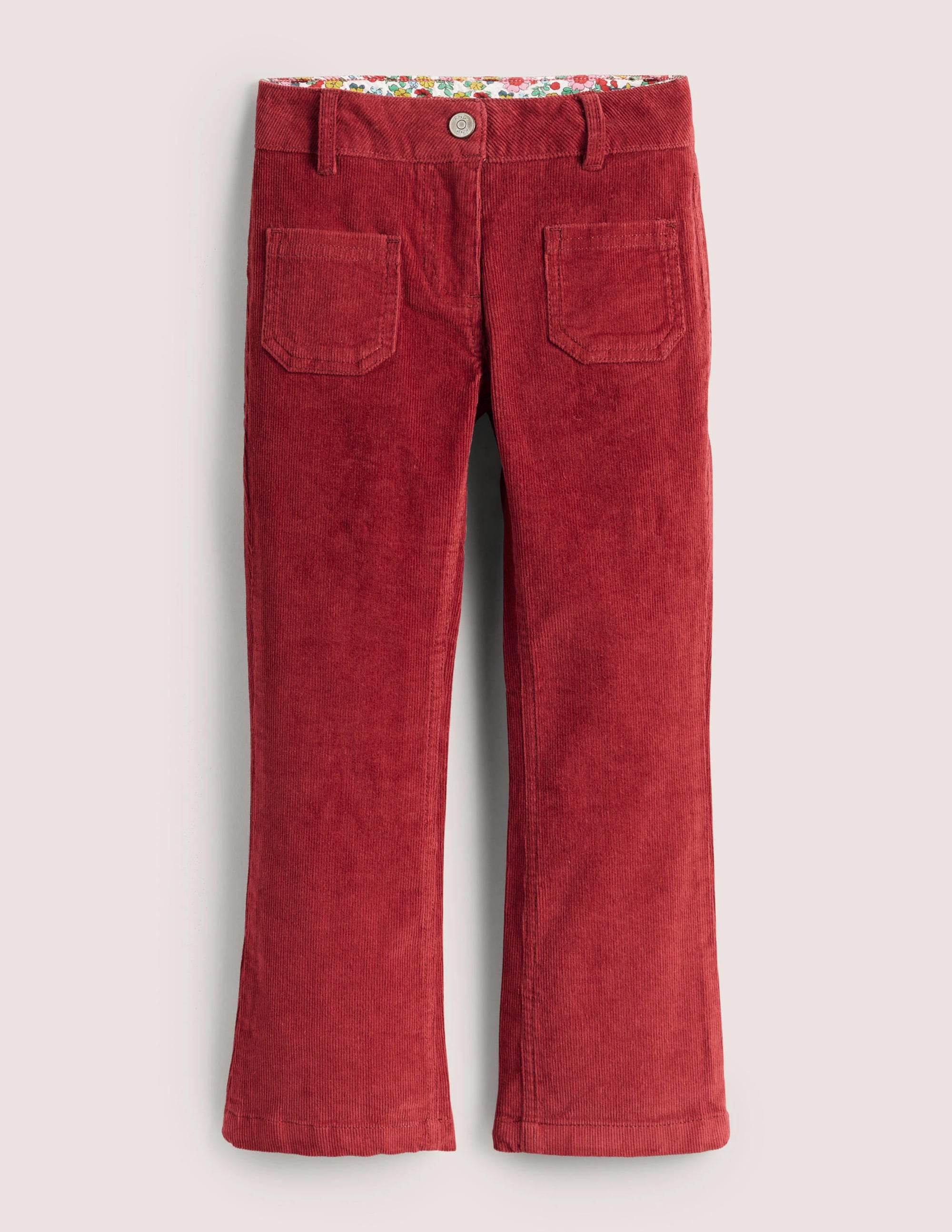 Bootleg-Jeans-Rotbraun, Cord - Image 1