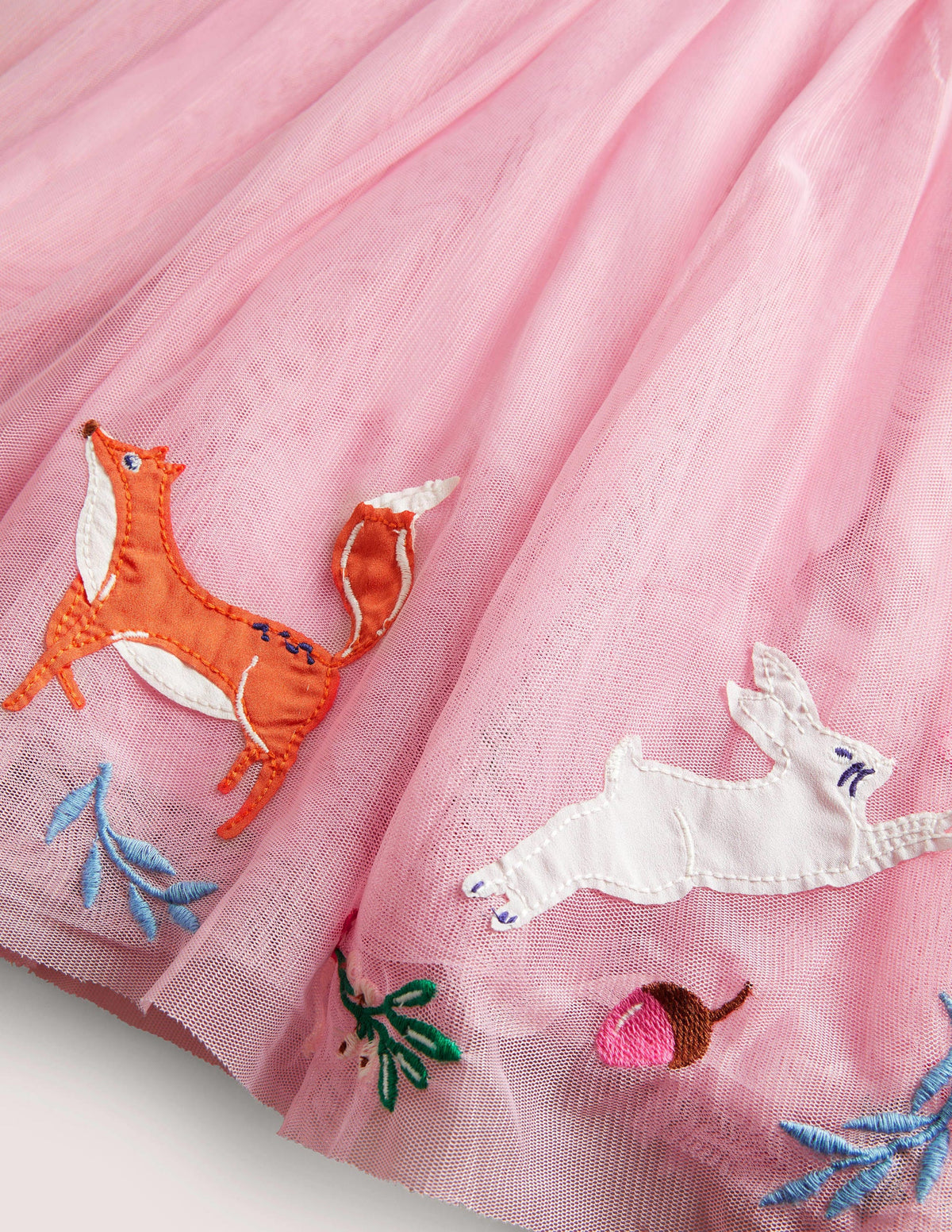 Pink Velvet Bodice Tulle Christmas Party Dress-Cameo-Rosa, Waldtiere - Image 3