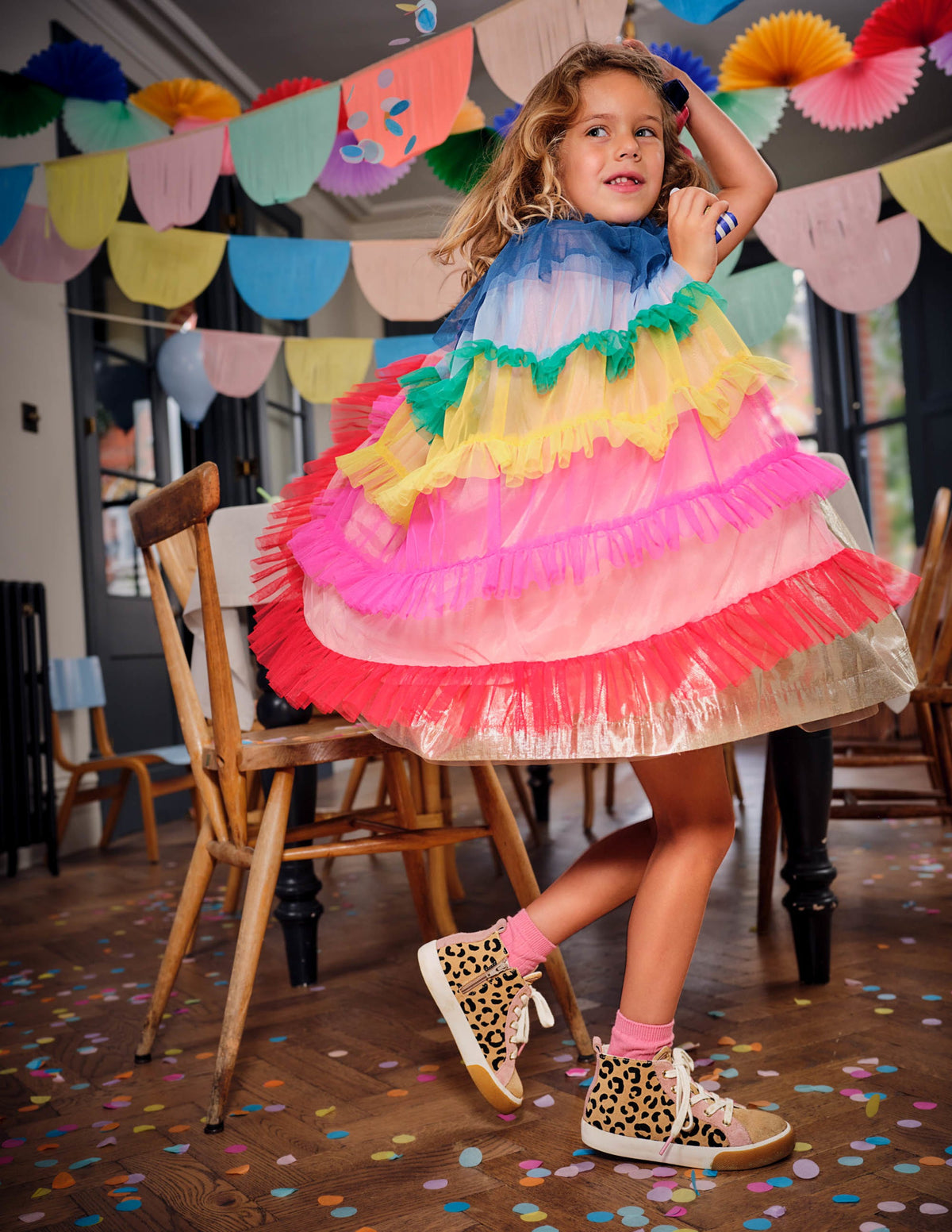 Tüll-Cape-Bunt, Regenbogen-11