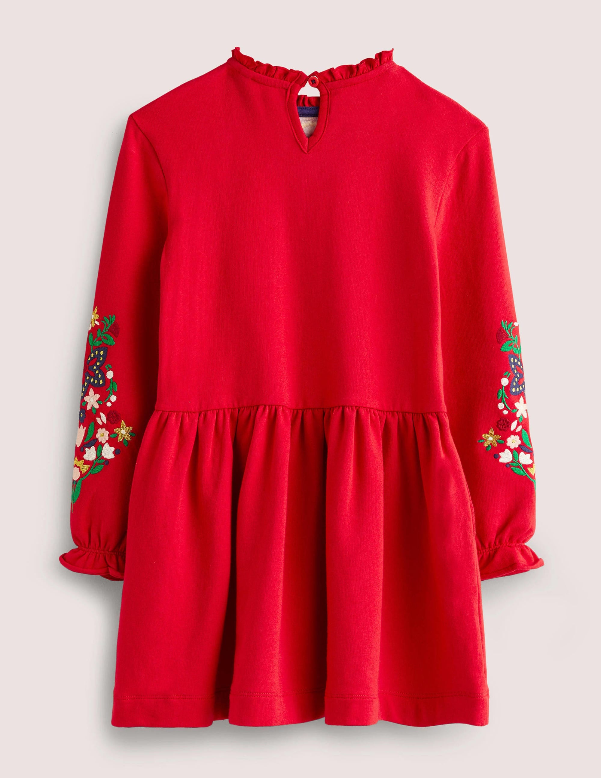 Robe-sweat brodée-Rouge rockabilly - Image 2