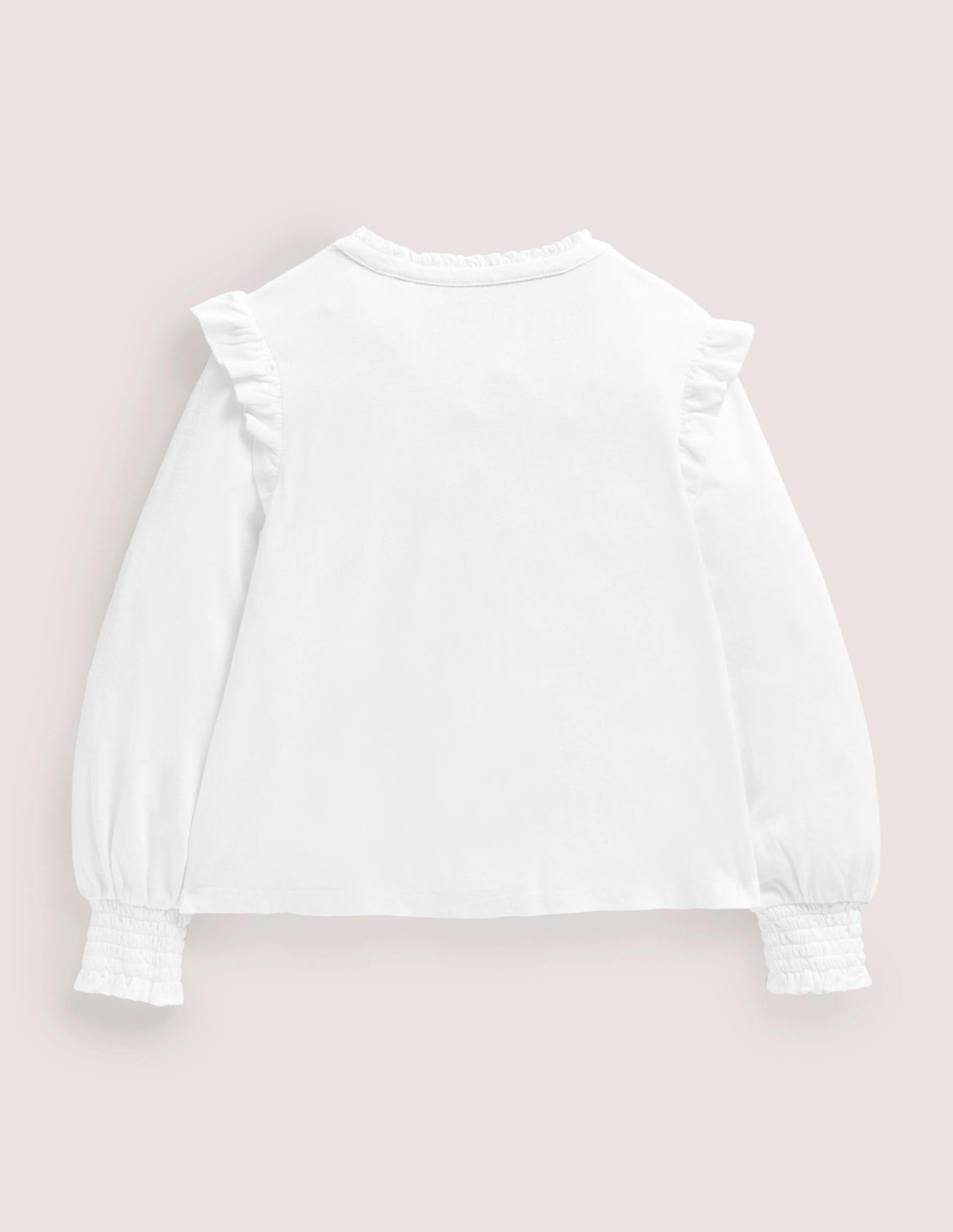 Top avec patte à smocks-Blanc-2