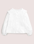Joli top boutonné-Blanc