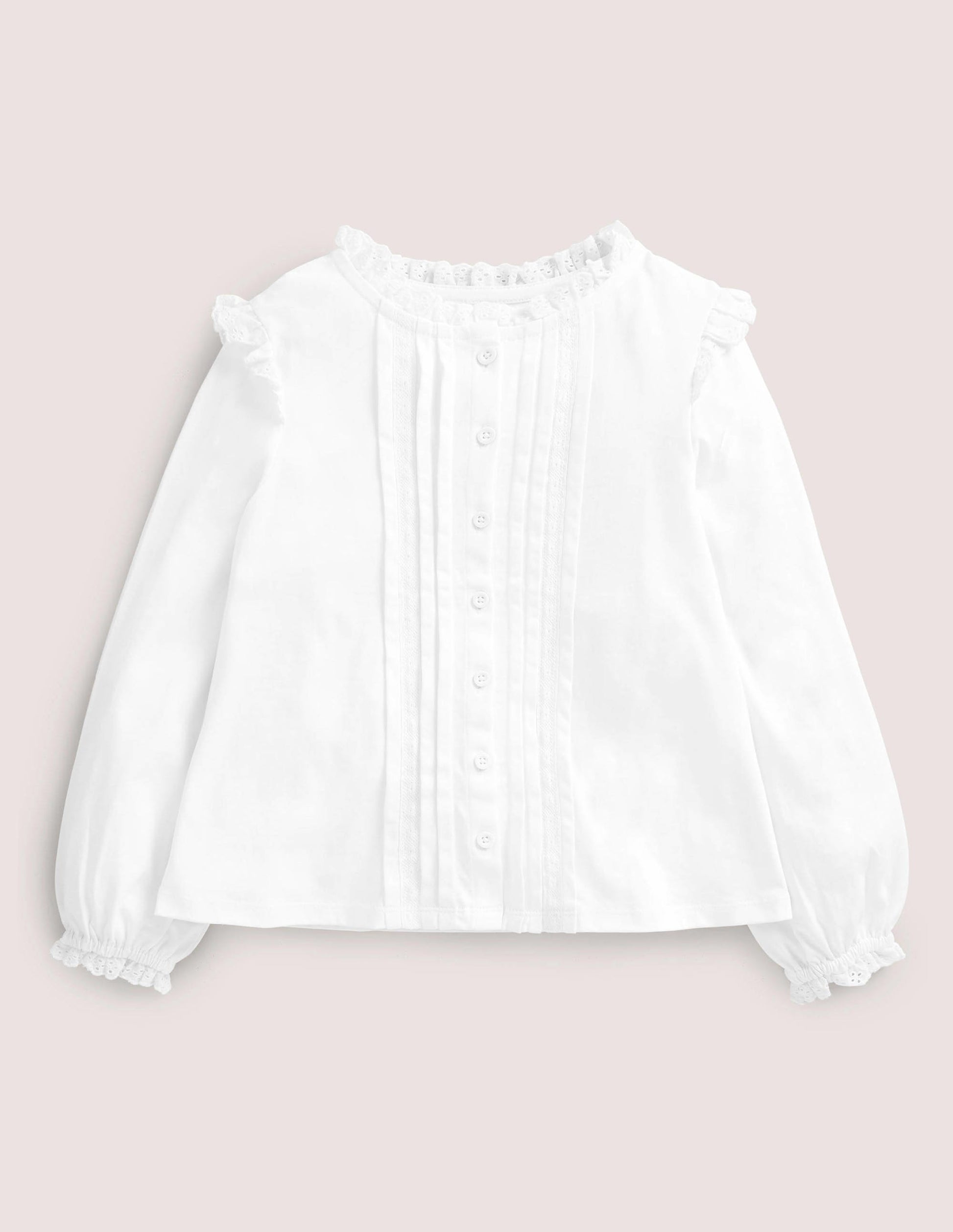 Joli top boutonné-Blanc-1
