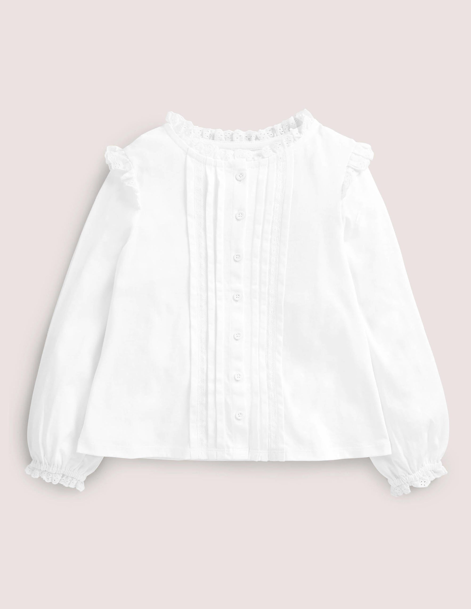 Joli top boutonné-Blanc - Image 1