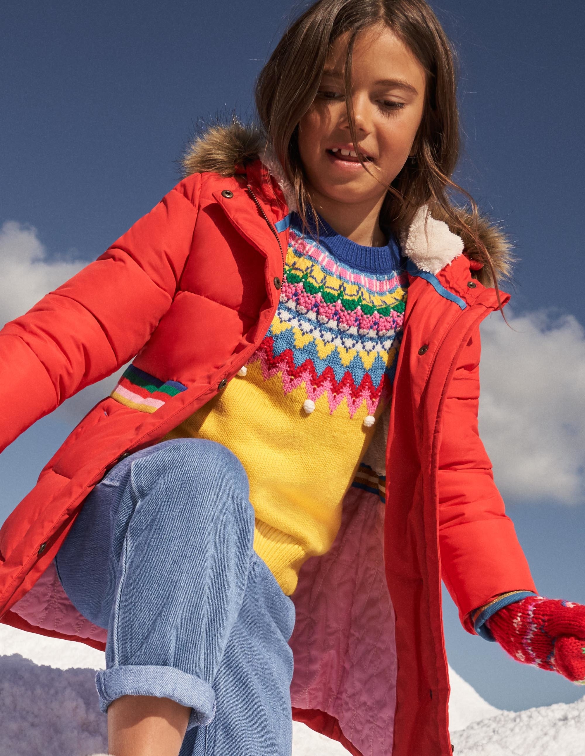 Fun Fair Isle yoke Jumper-Sweetcorn Yellow Fair Isle - Image 5
