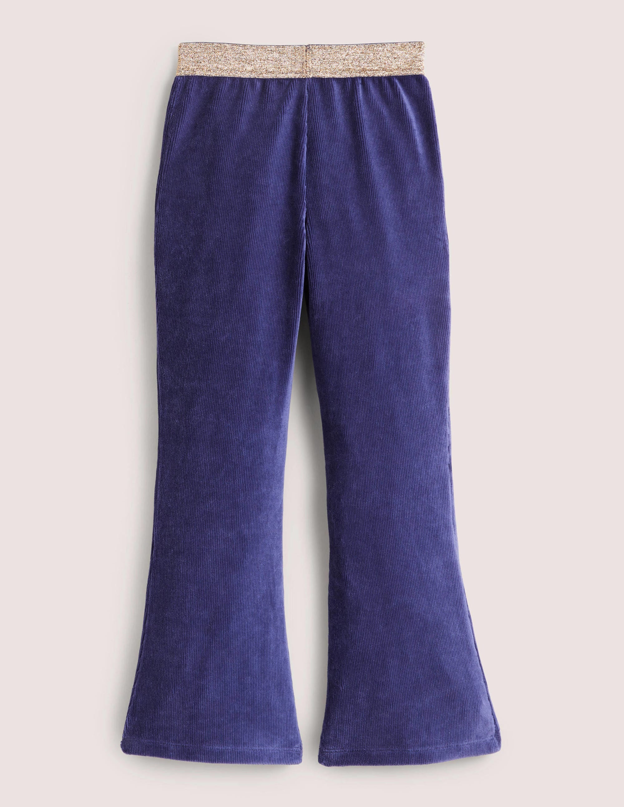 Weit ausgestellte Hose mit Glitzertaille-Segelblau - Image 2