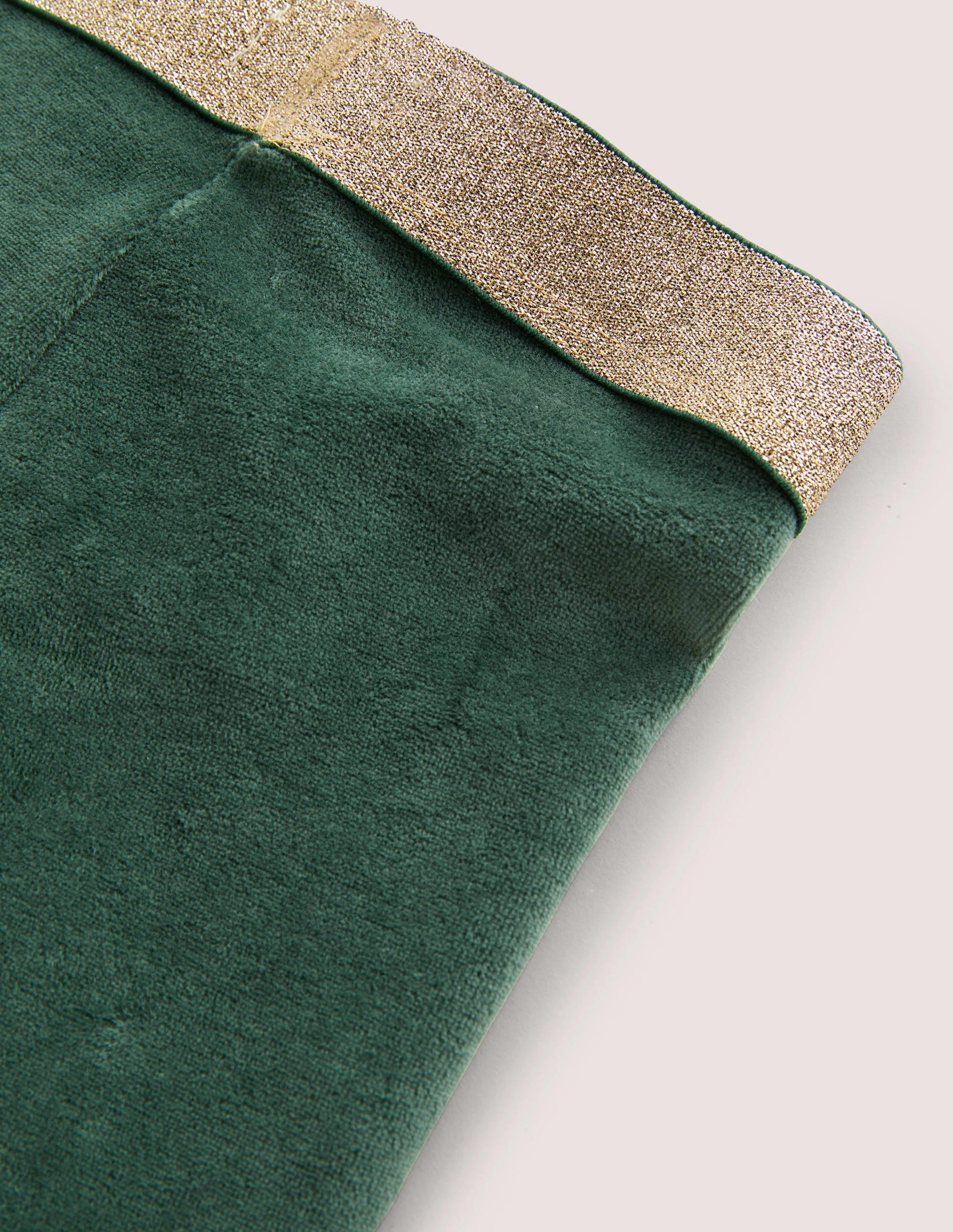 Samtleggings mit Glitzertaille-Trekking-Grün - Image 3