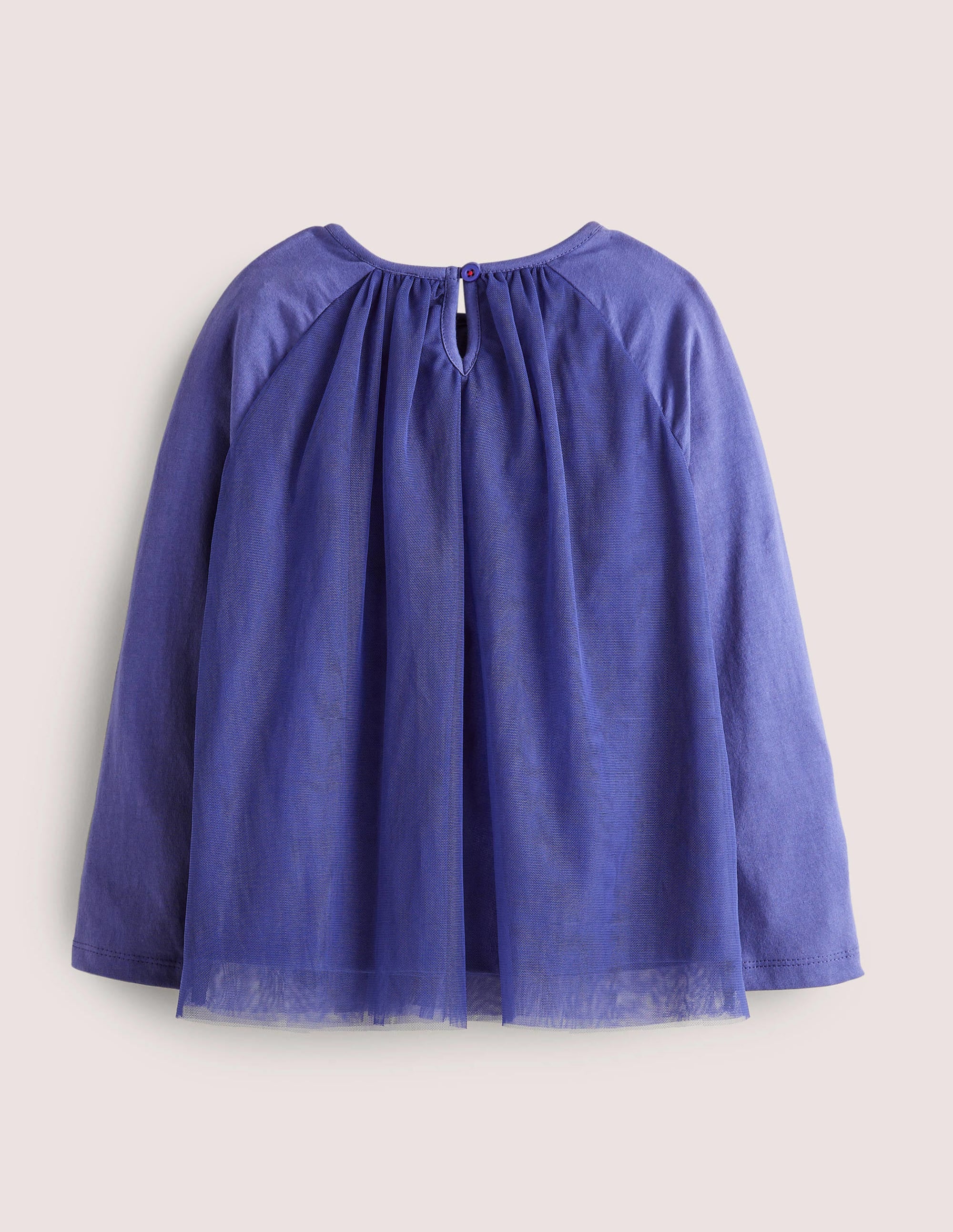 Top en tulle à appliqués-Cœurs aériens bleu tribord - Image 2
