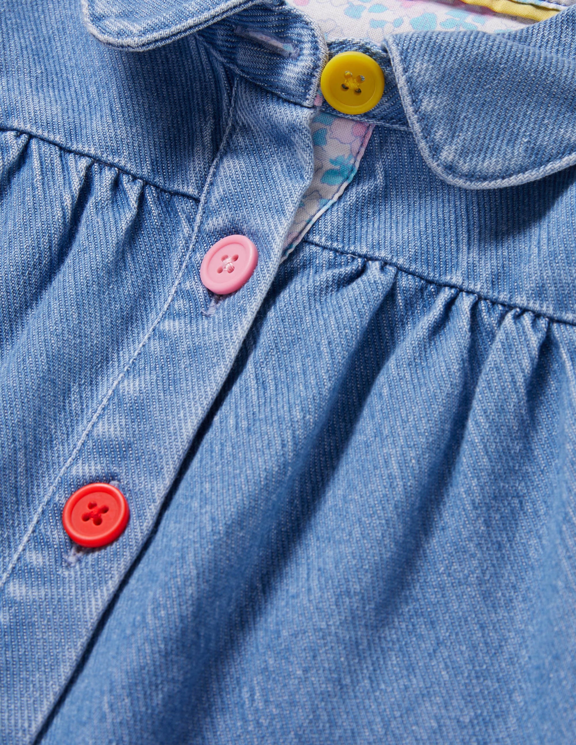 Robe tissée avec col-Chambray - Image 3