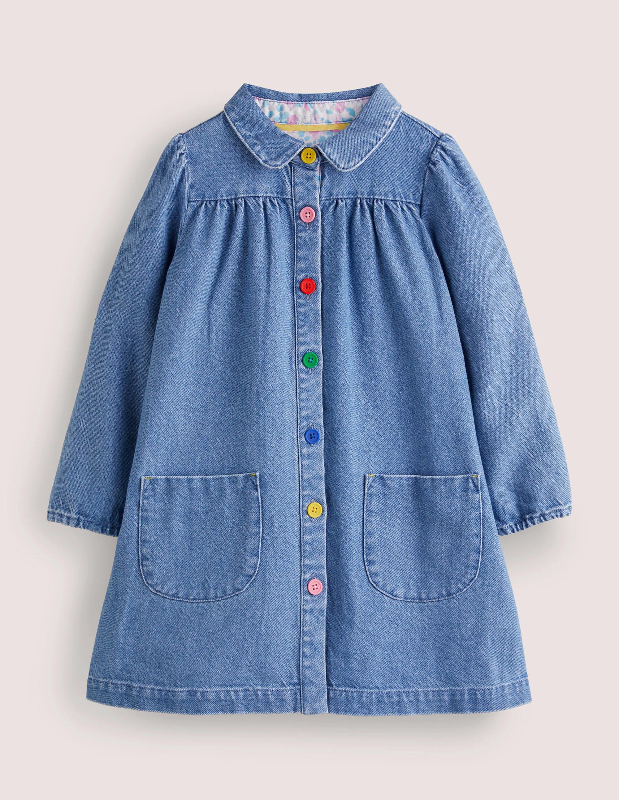 Robe tissée avec col-Chambray - Image 1