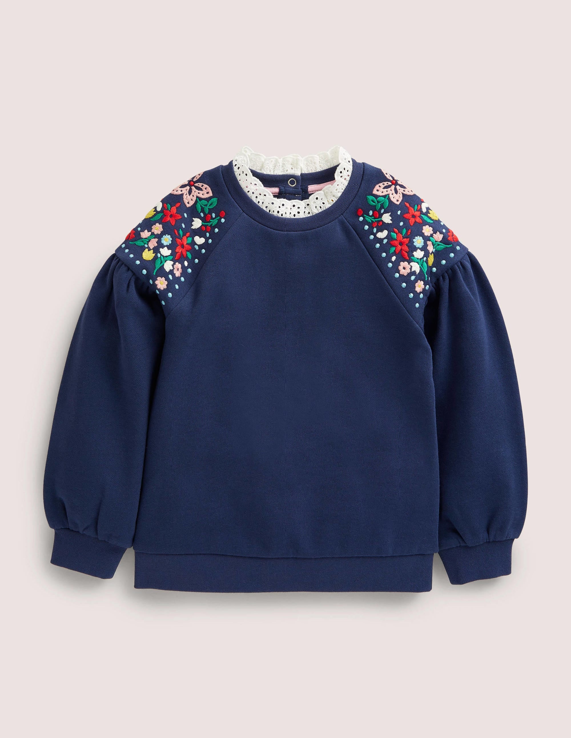 Besticktes Sweatshirt-Schuluniform-Navy - Image 1