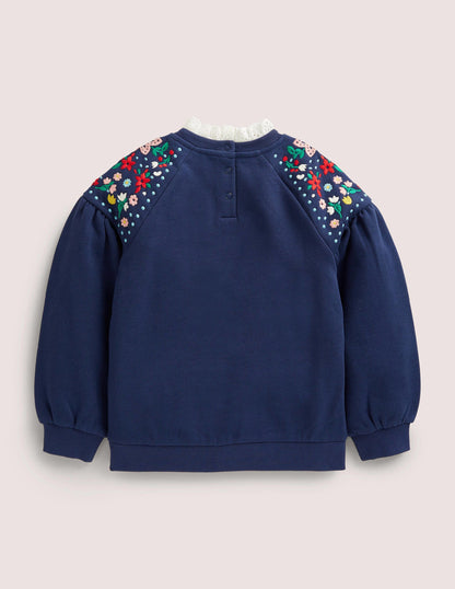 Besticktes Sweatshirt-Schuluniform-Navy-5