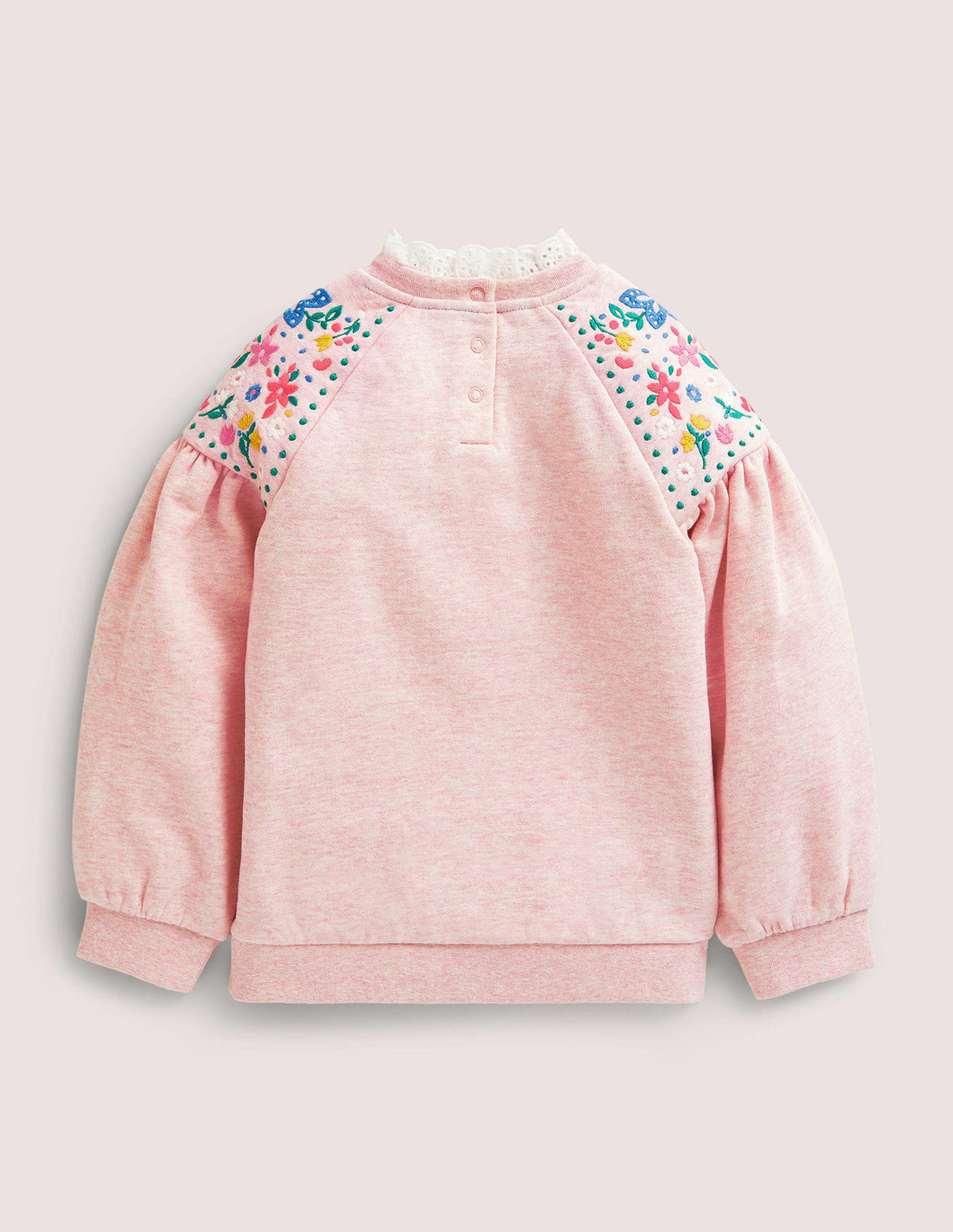 Besticktes Sweatshirt-Rosa Meliert - Image 2