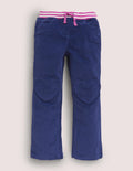 Jeans mit Herzaufnähern-Segelblau
