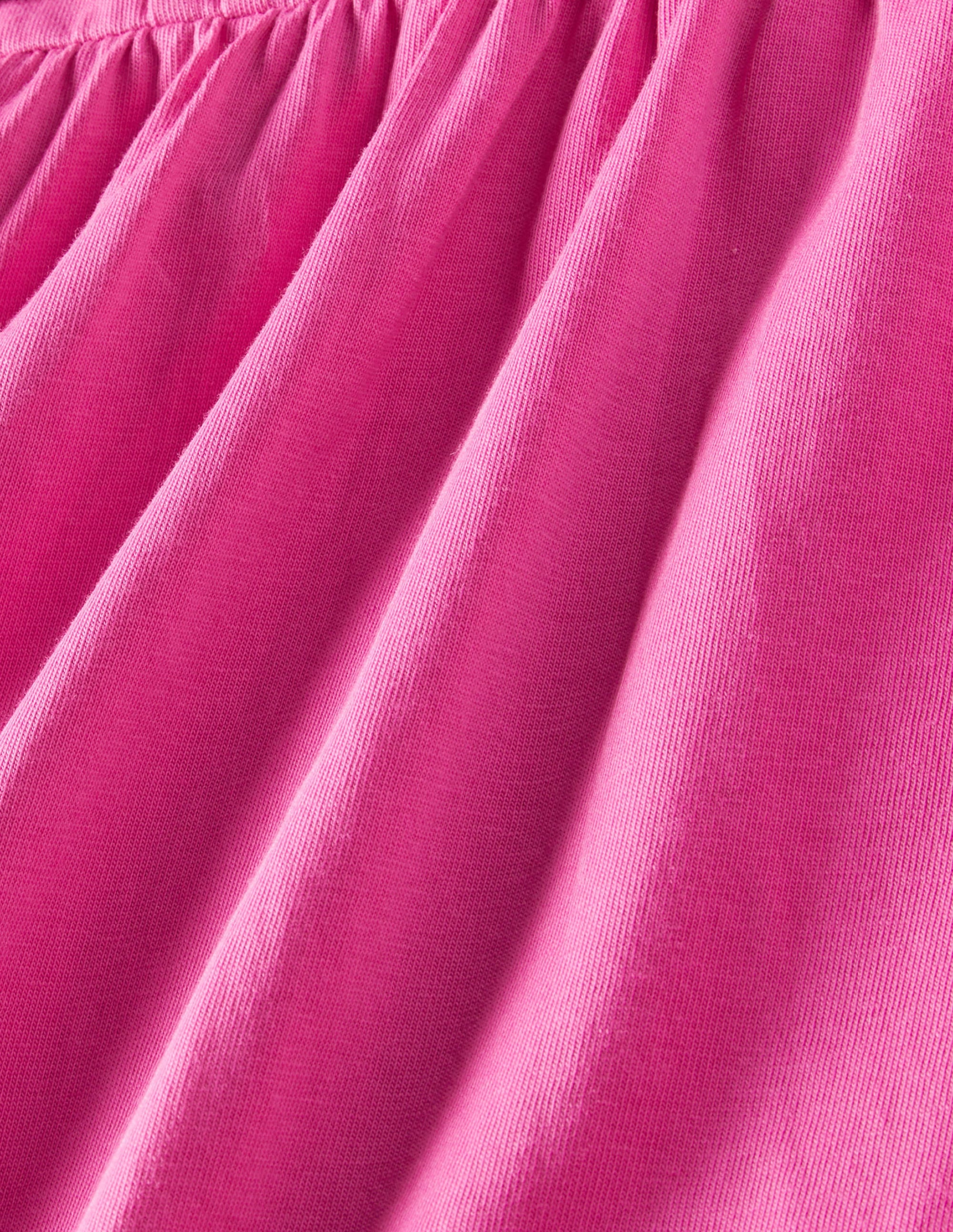 Rüschenkleid mit Lochstickerei-Rosarot - Image 3