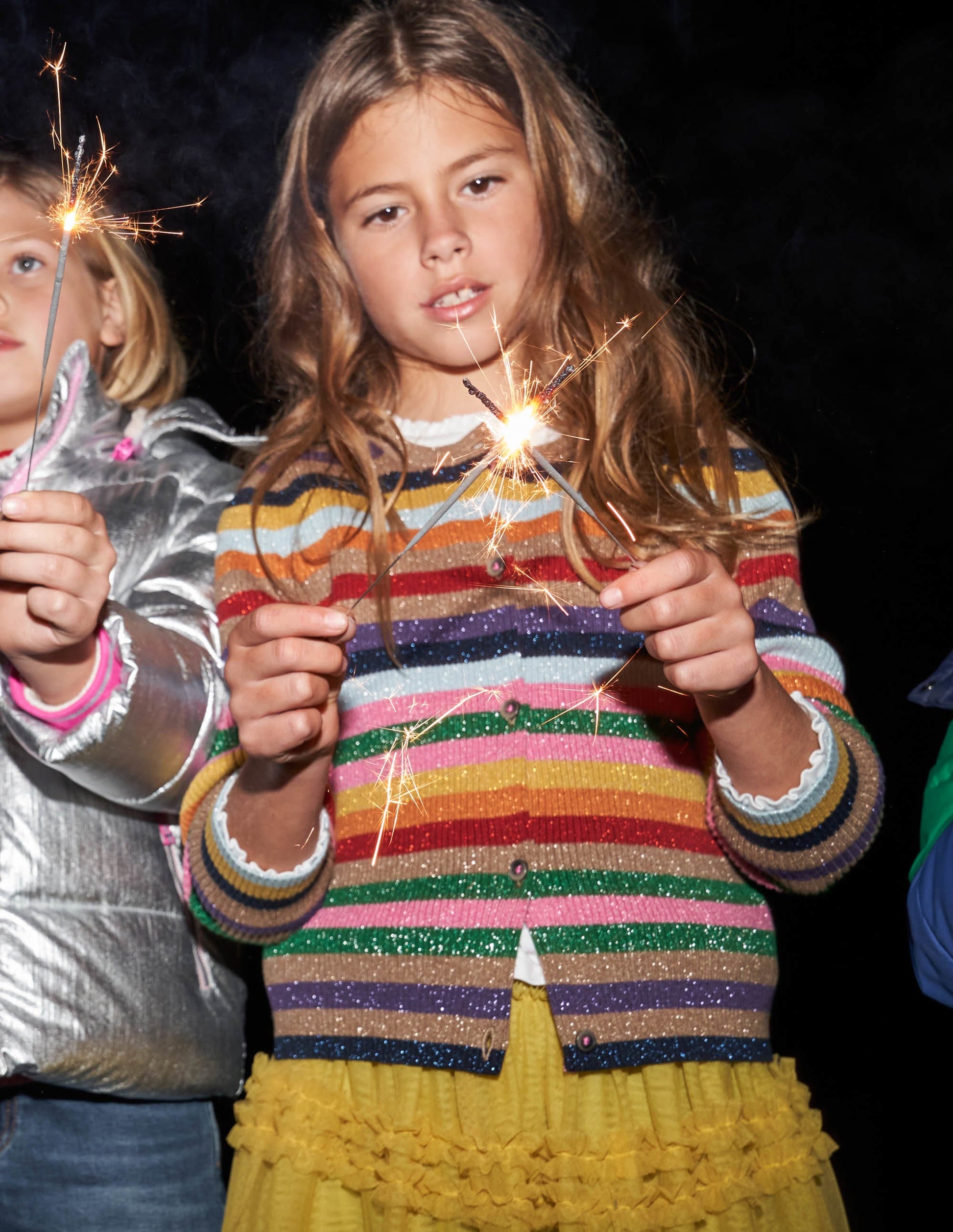 Cardigan rayé étincelant-Étincelle rayé multi-4