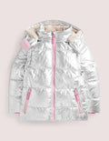 Veste métallisée cosy 2-en-1-Argenté métallisé