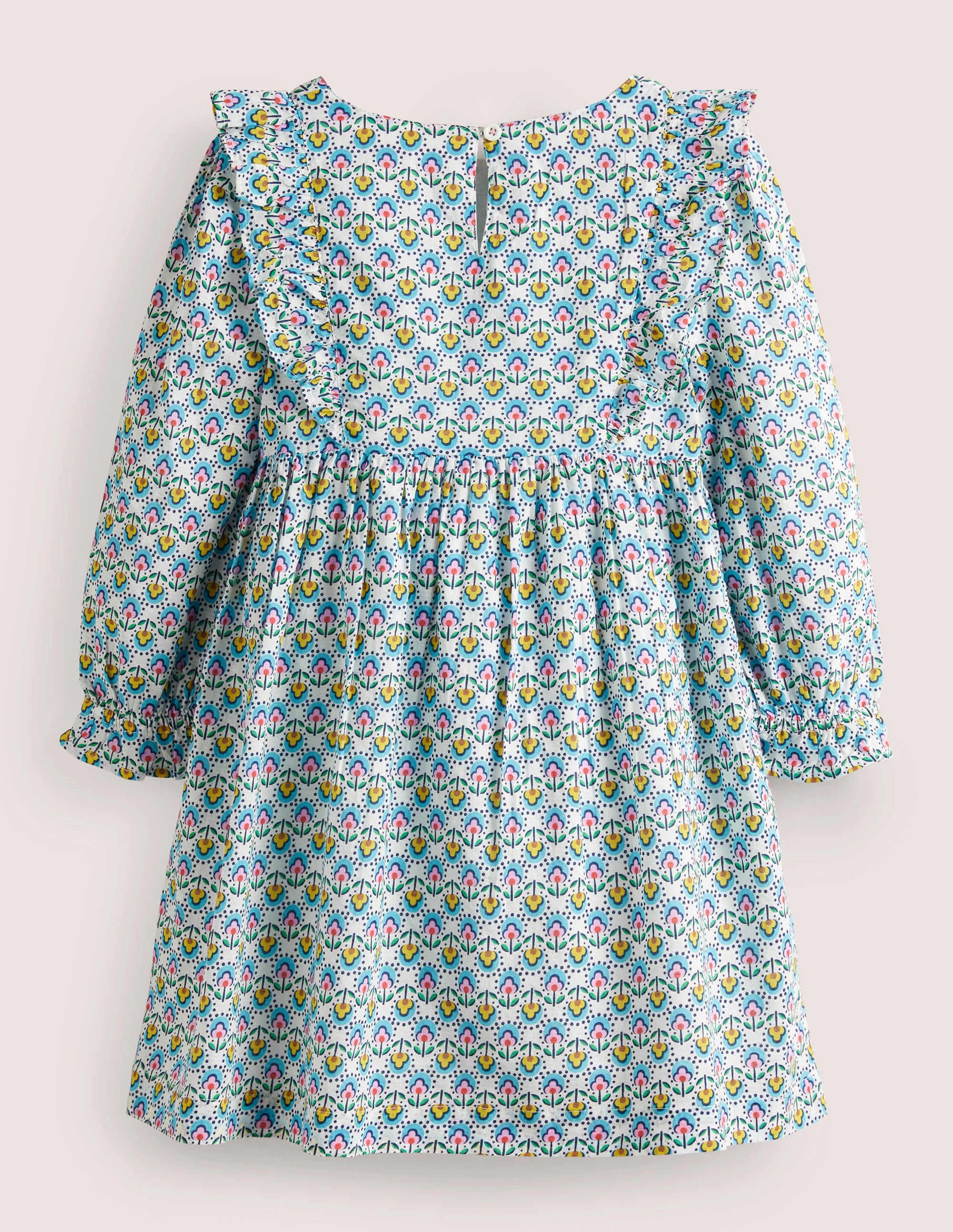 Robe tissée à volants-Motif Pretty Bud ivoire - Image 2