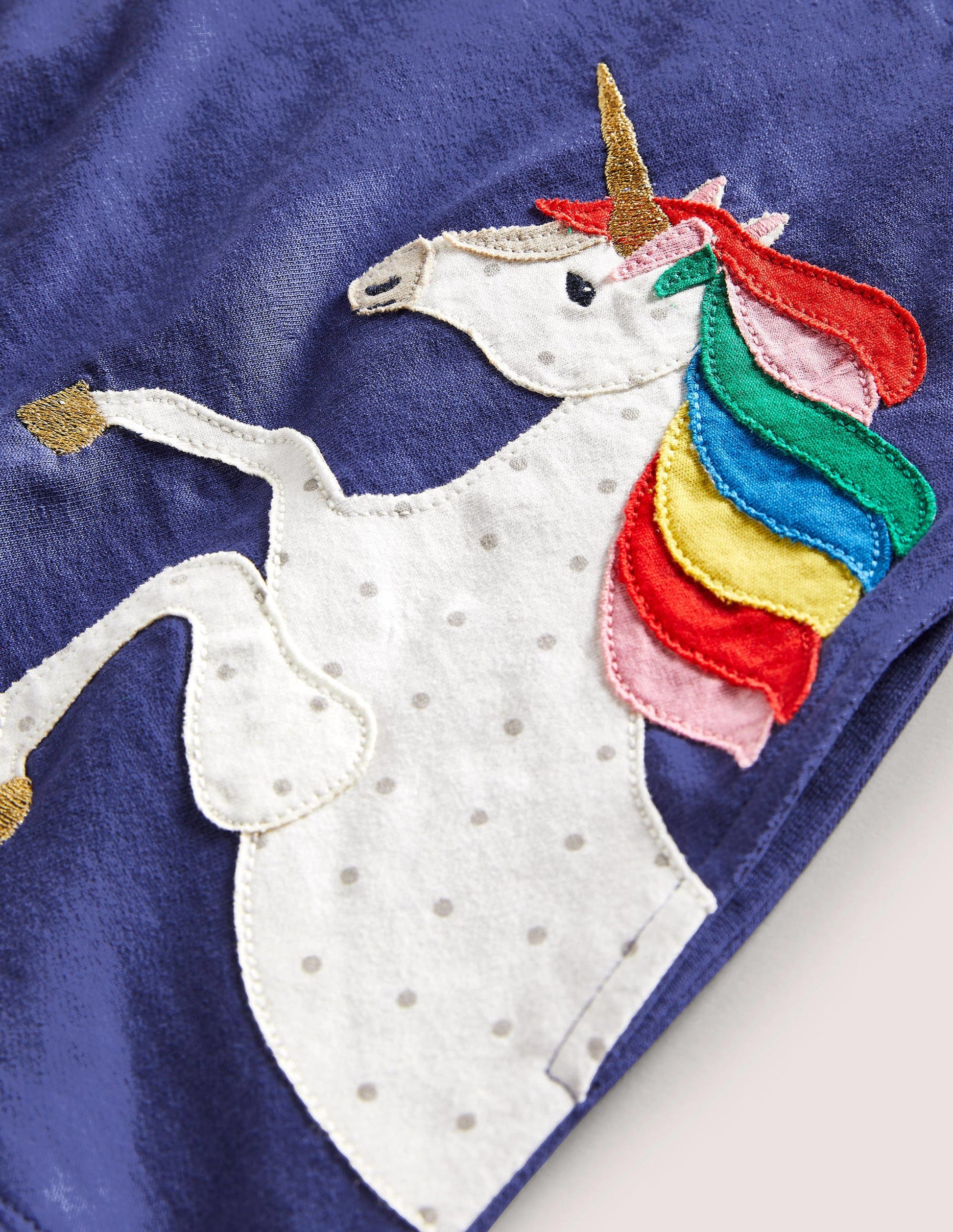 Tunika mit Applikation-Segelblau, Einhorn-3