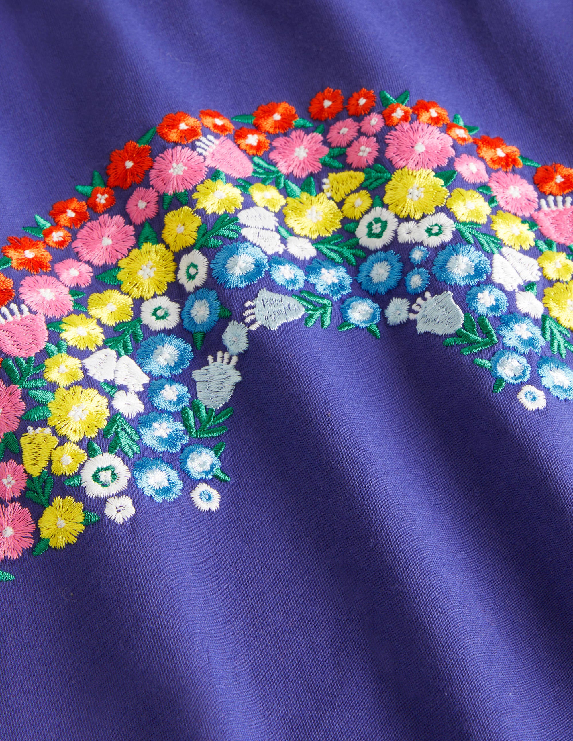 Oberteil mit Regenbogen-Stickerei-Segelblau - Image 3
