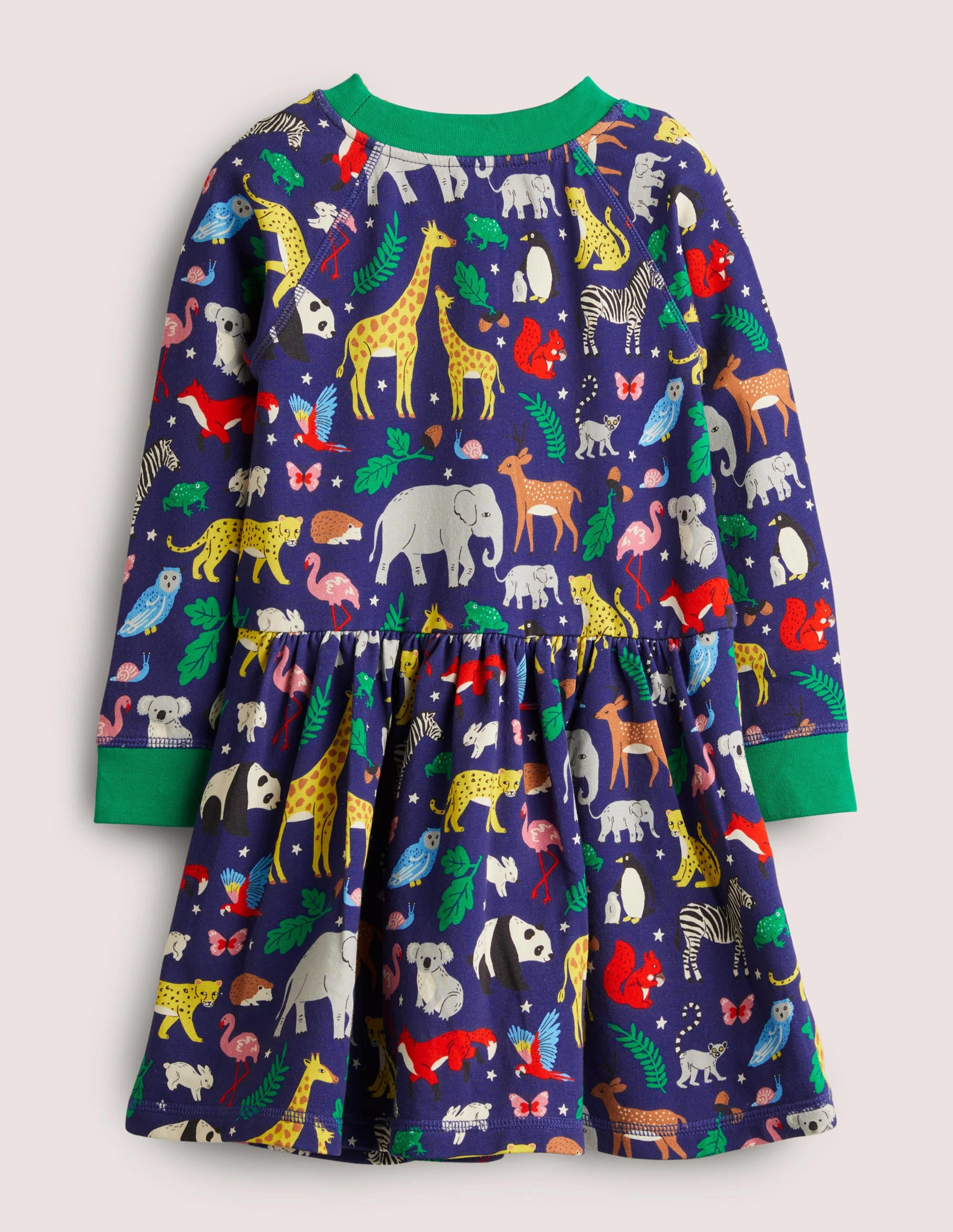 Robe-sweat en jersey-Animaux du monde bleu tribord - Image 2