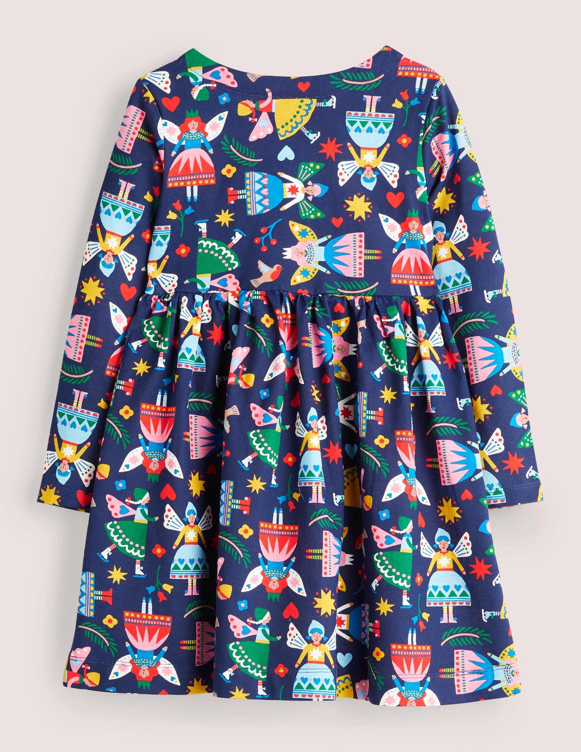 Fröhliches Jerseykleid mit langen Ärmeln-Schuluniform-Navy, Folkloristische Feen - Image 2