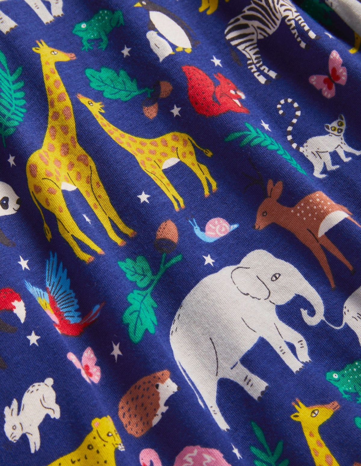 Roll Neck Supersoft T-shirt-Starboard Blue Global Animals - Image 3