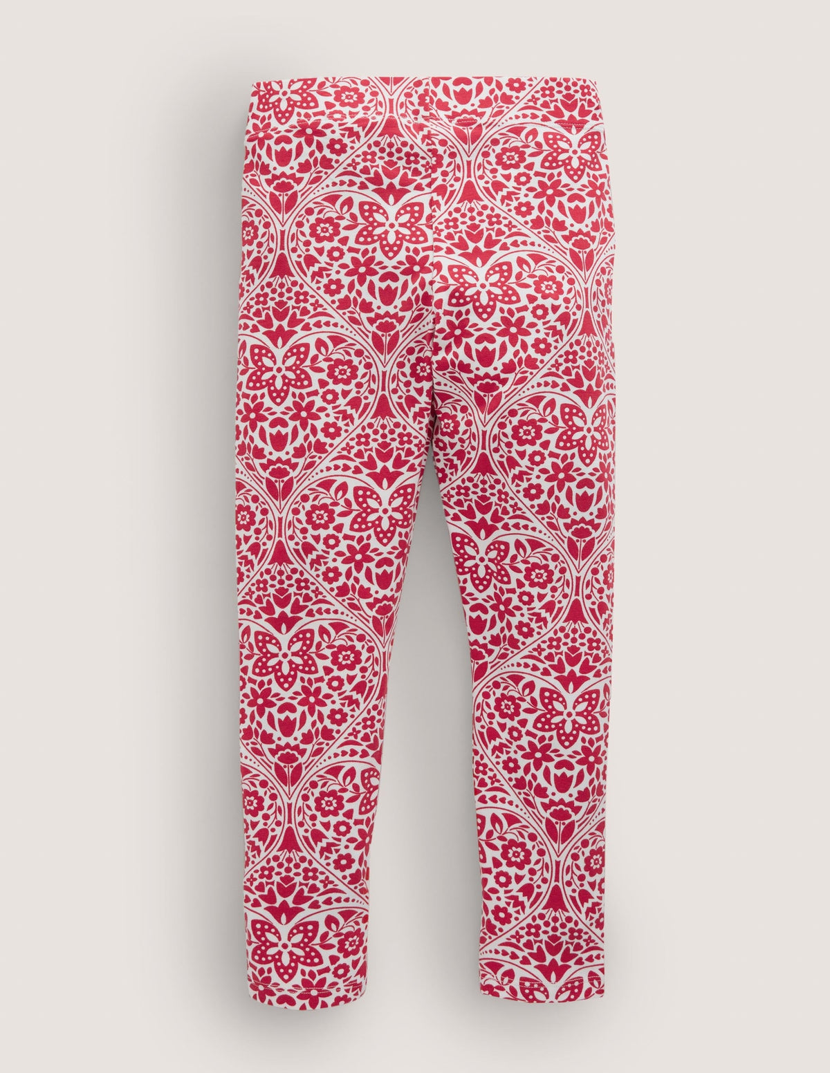 Fröhliche Leggings-Rockabilly-Rot, Folkloristische Herzen - Image 2