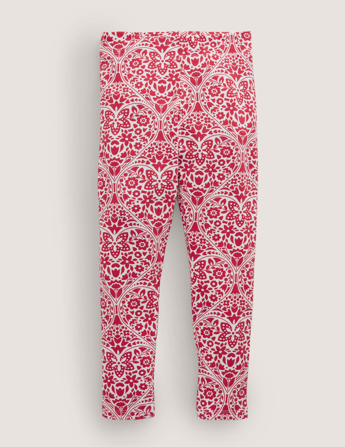 Fröhliche Leggings-Rockabilly-Rot, Folkloristische Herzen-1