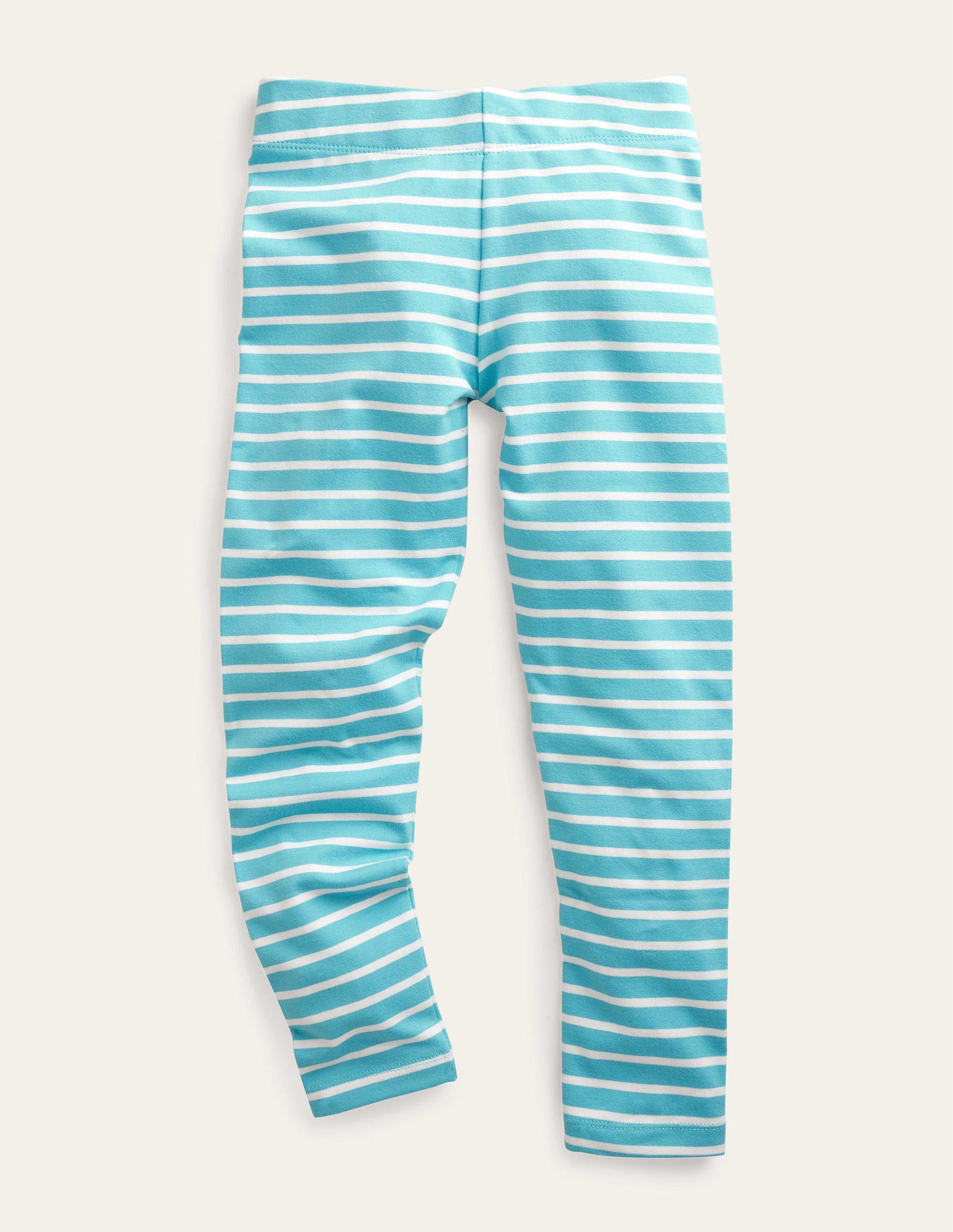 Fröhliche Leggings-Wasserblau/Naturweiß-1
