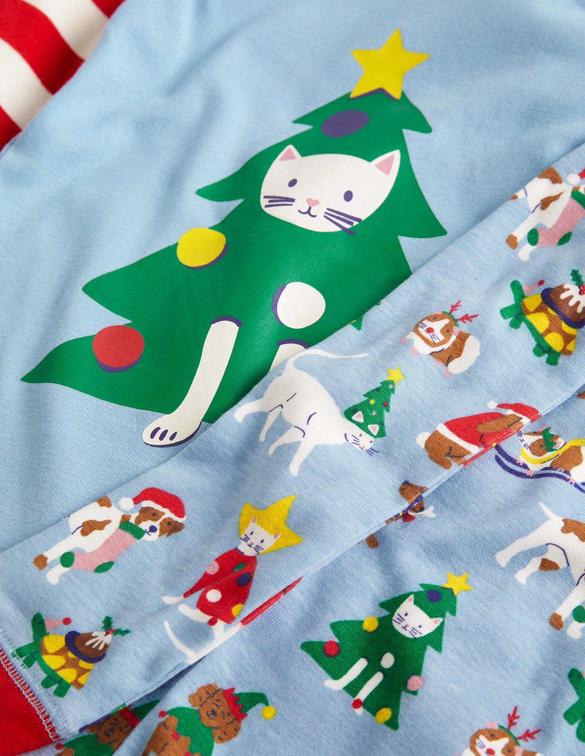 2 bas de pyjamas longs-Animaux festifs bleu ancien - Image 3
