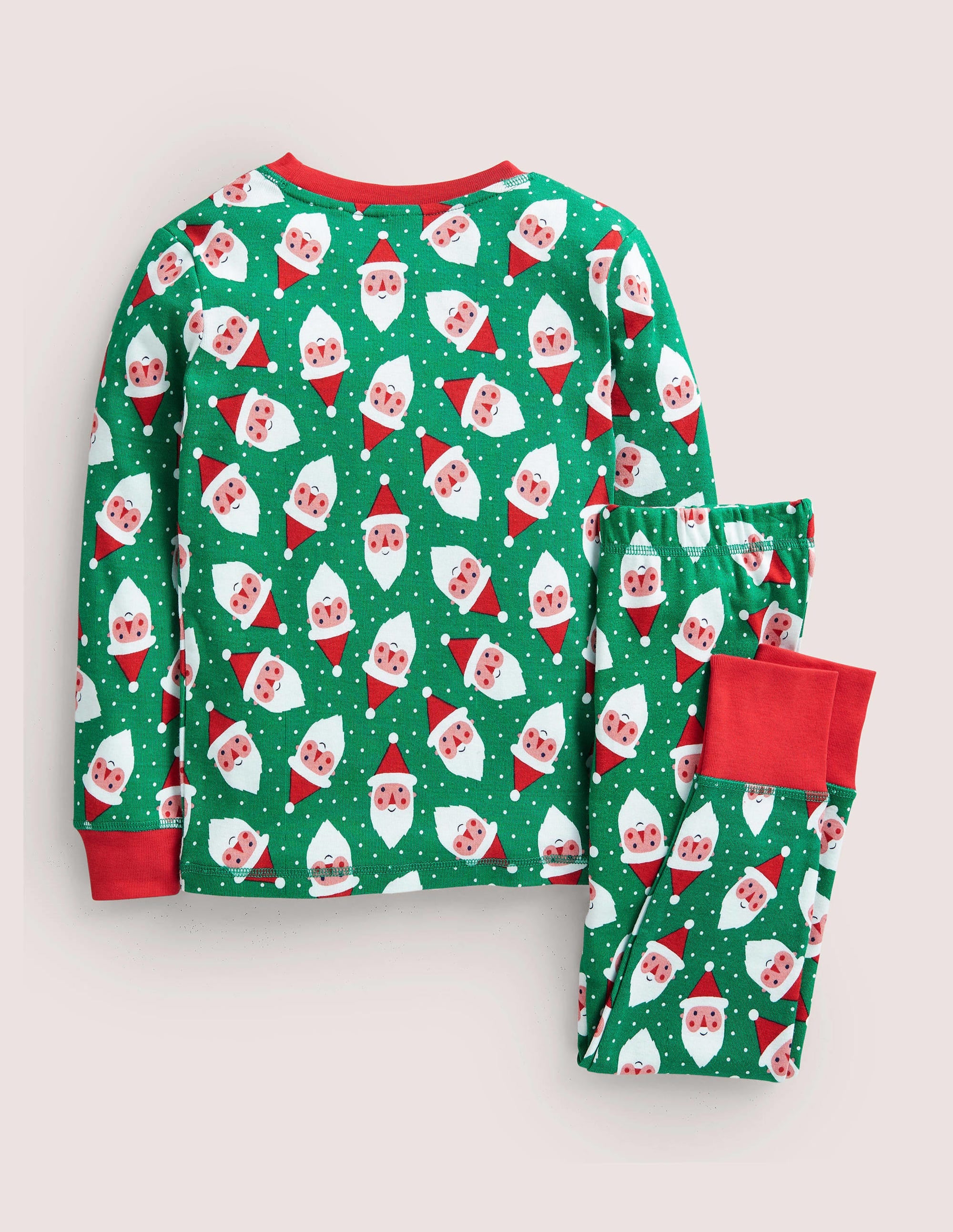Langer Schlafanzug mit anliegender Passform-Waldgrün, Weihnachtsmänner - Image 2