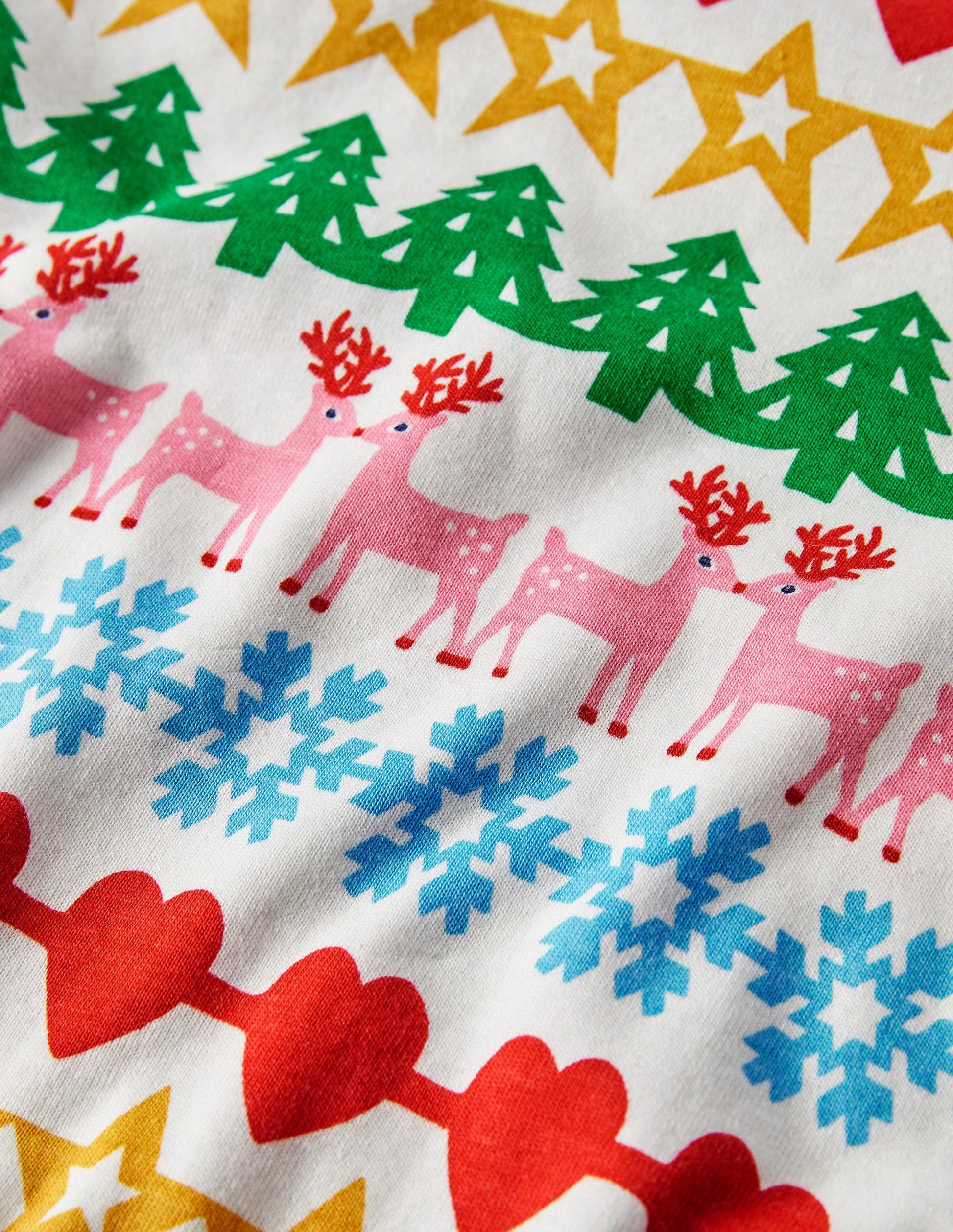 Snug Long John Pyjamas-Ivory Paper Chains-3