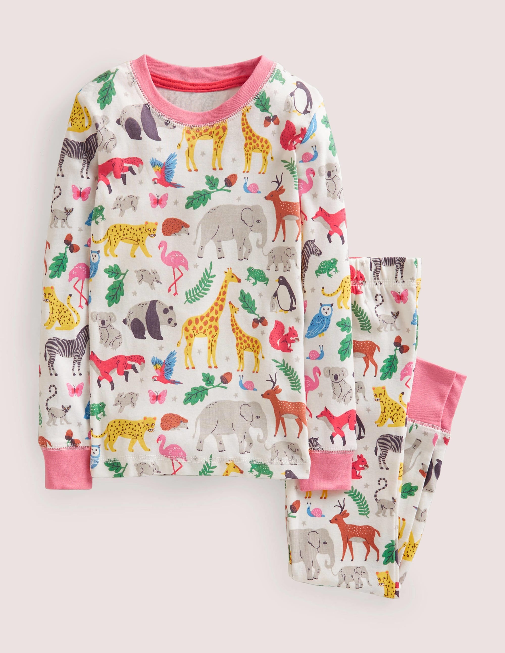 Pyjama long douillet-Animaux du monde multi - Image 1